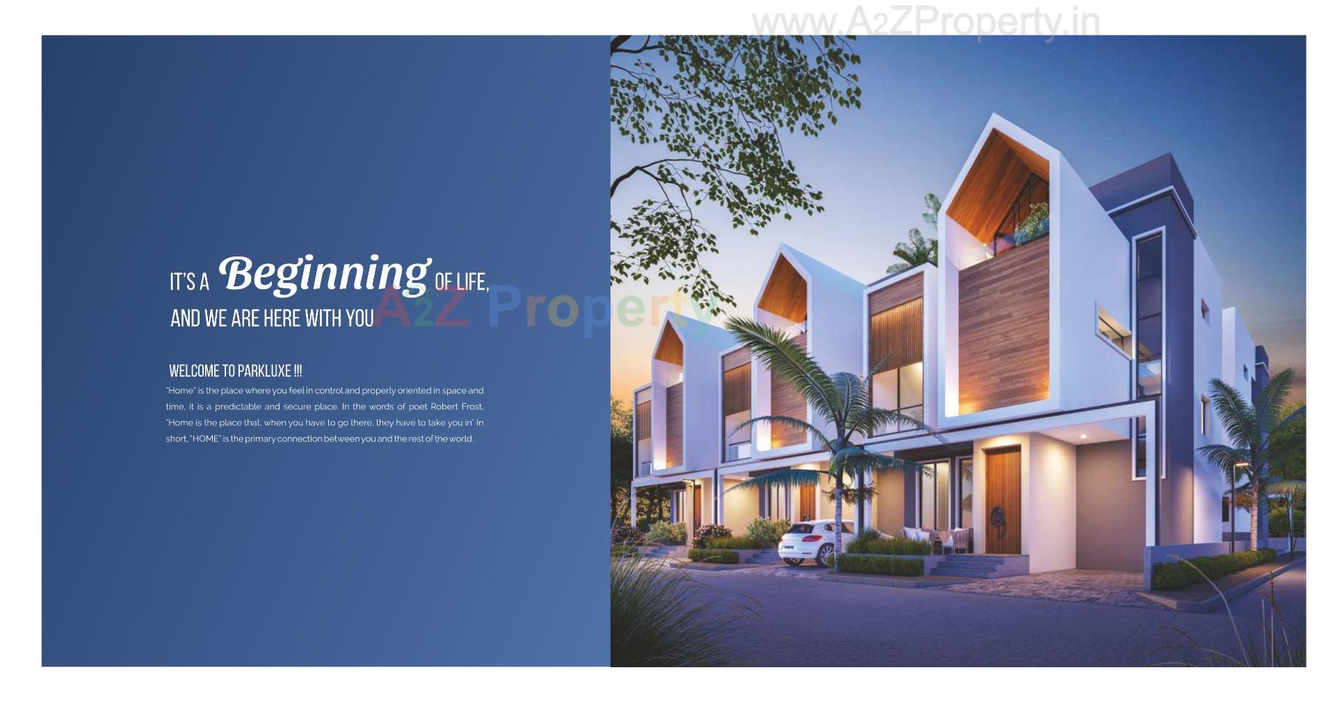 3D Elevation of real estate project Parkluxe located at Khatamba, Vadodara, Gujarat