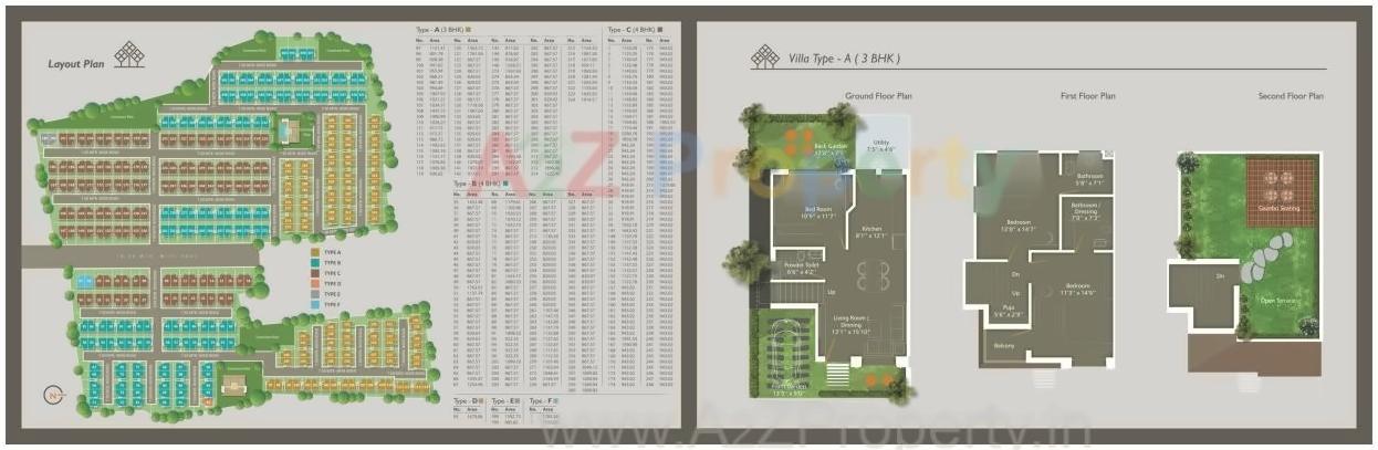 Layout of real estate project Parkrest located at Ankhol, Vadodara, Gujarat