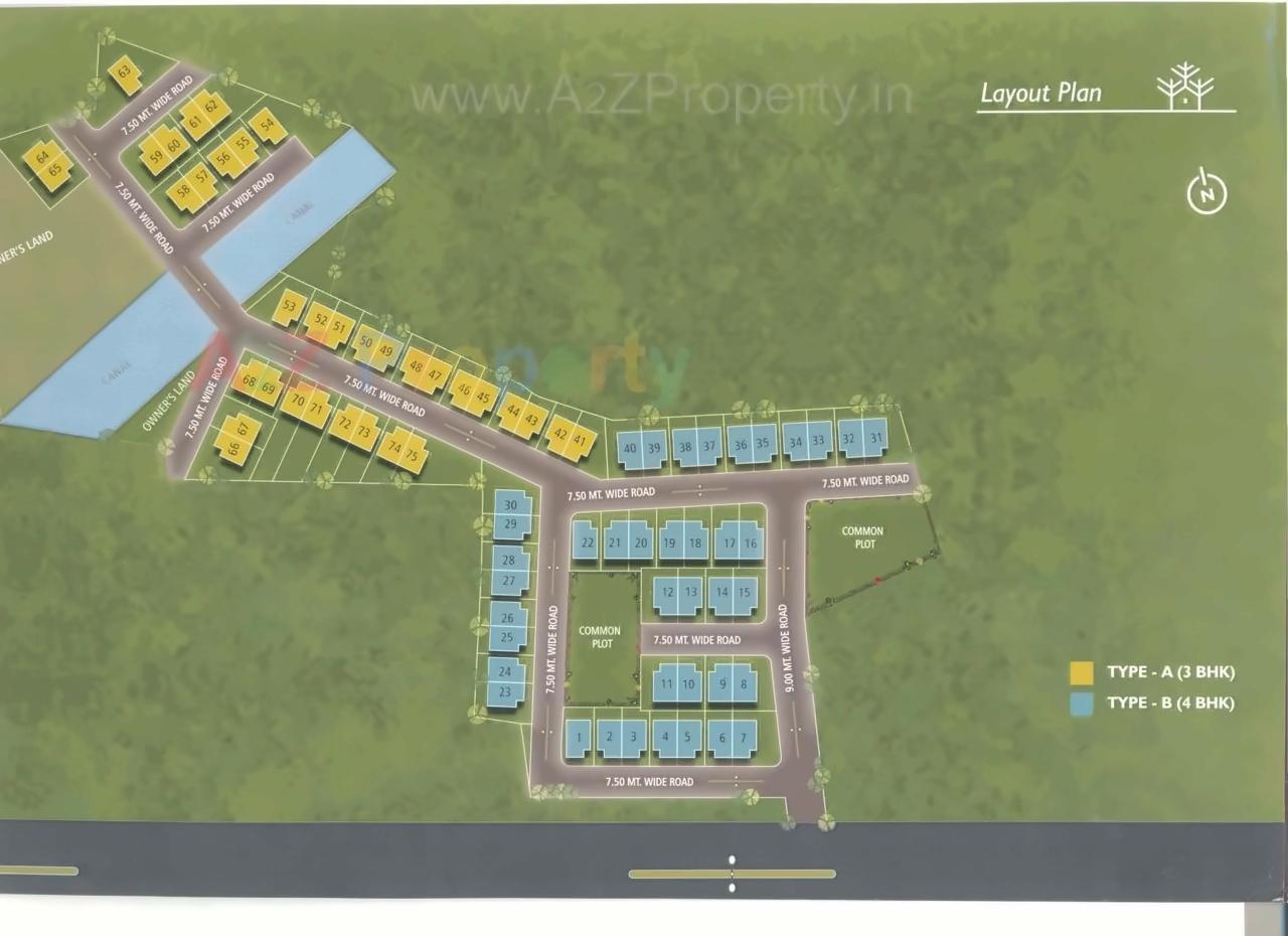 Layout of real estate project Parkshire located at Vadodara, Vadodara, Gujarat