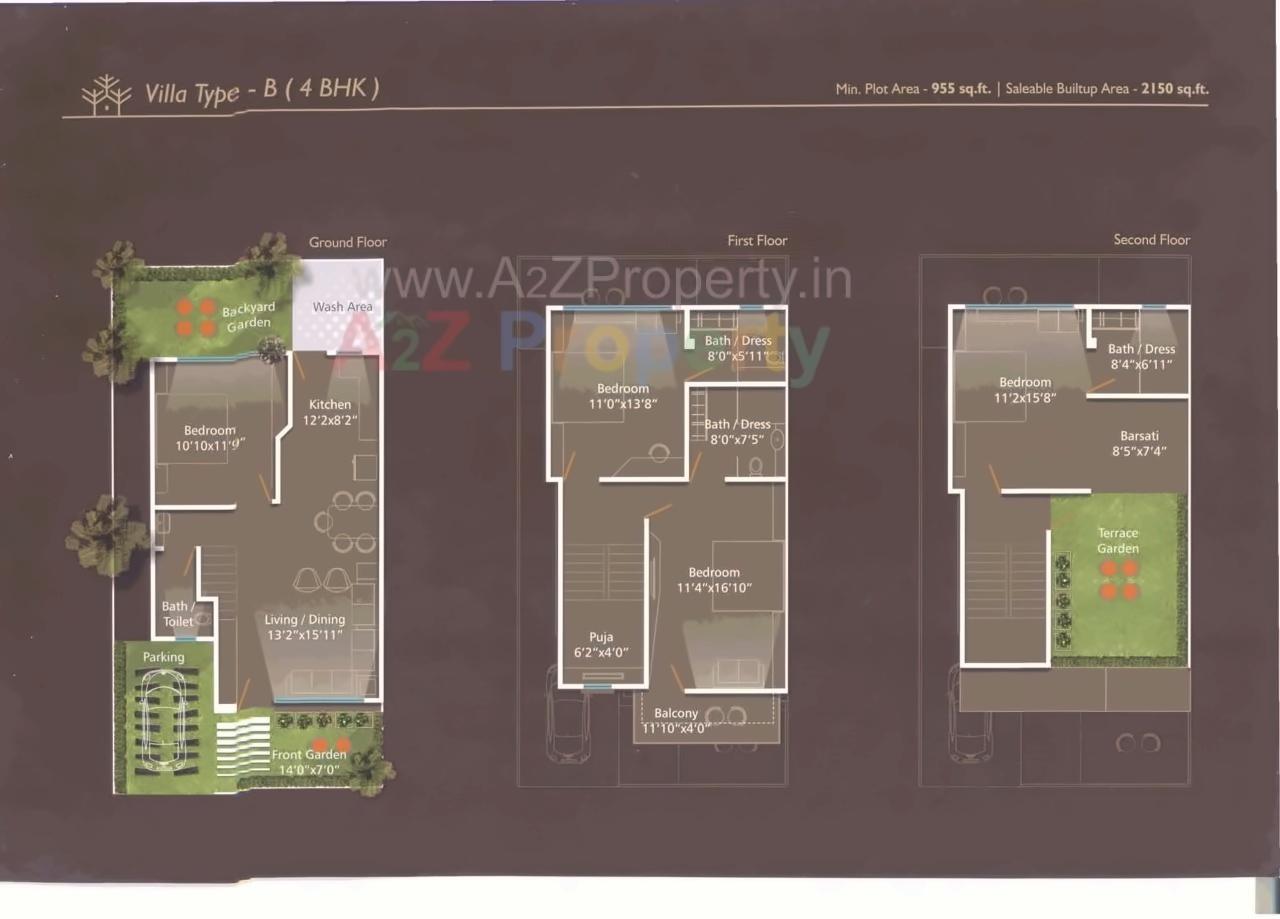 Layout of real estate project Parkshire located at Vadodara, Vadodara, Gujarat