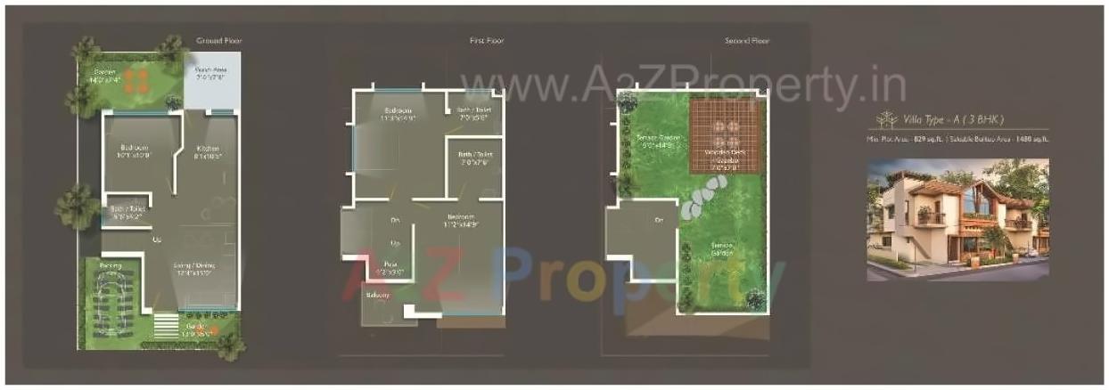 Layout of real estate project Parkshire located at Kelanpur, Vadodara, Gujarat