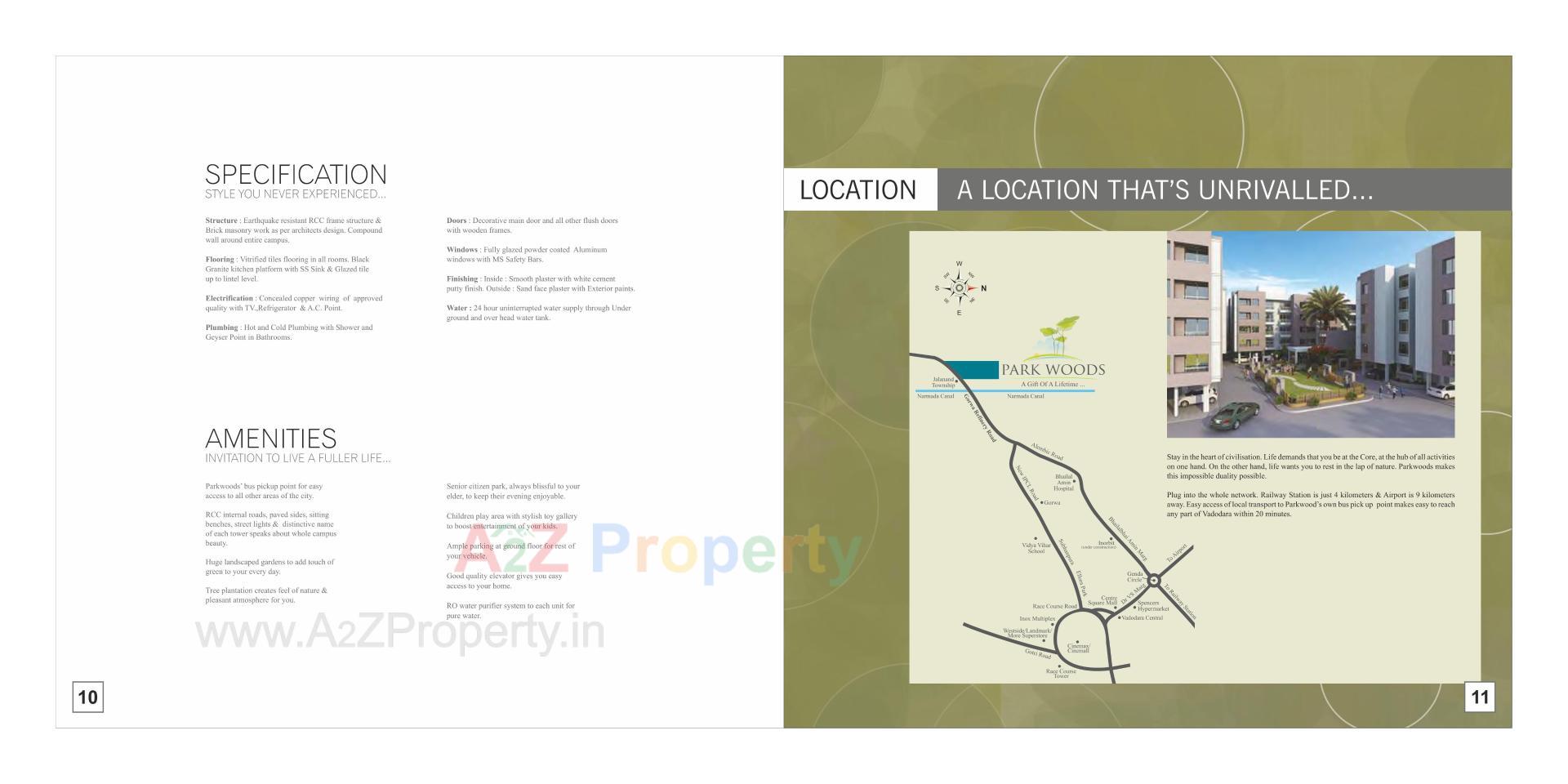  of real estate project Parkwoods   Tower M located at Gorwa, Vadodara, Gujarat