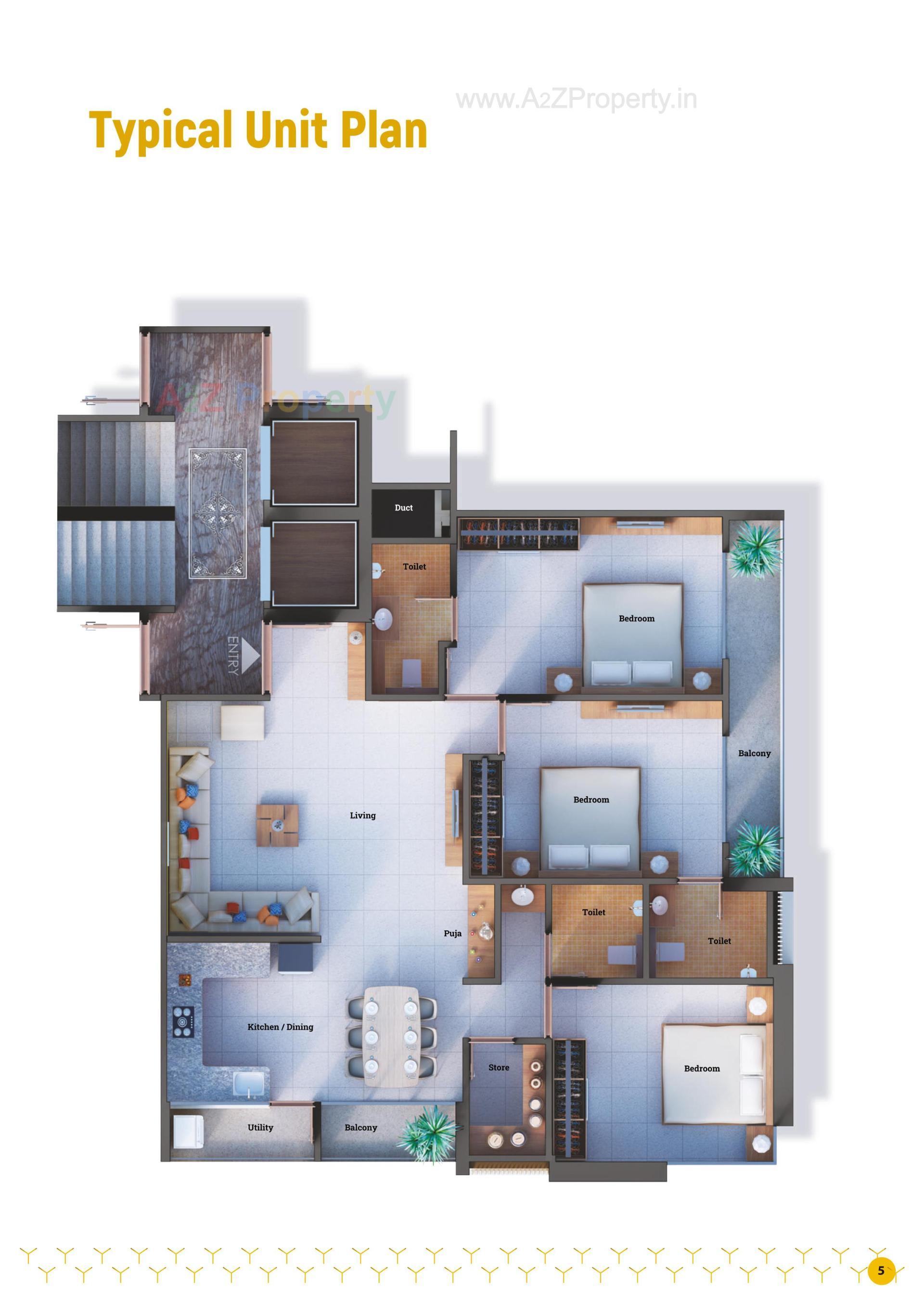 Layout of real estate project Parshwa Hiya Harmony located at Manjalpur, Vadodara, Gujarat