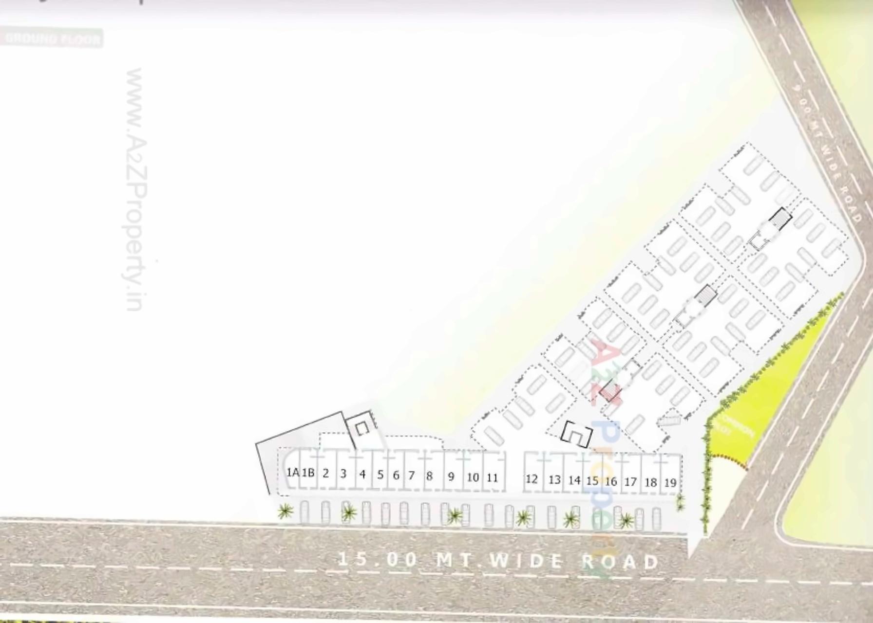 Layout of real estate project Pavan Exotica located at Harni, Vadodara, Gujarat