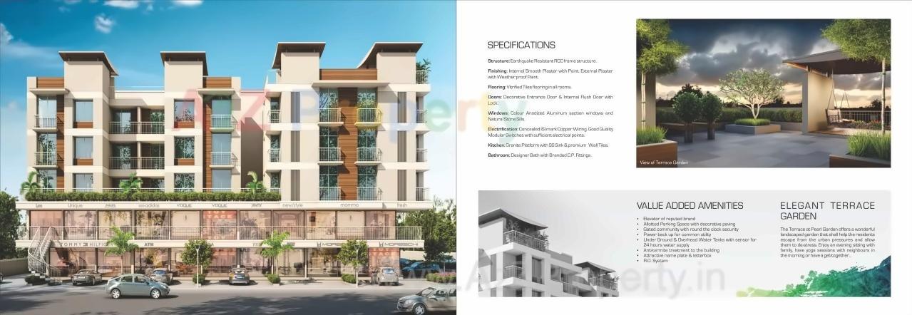 3D Elevation of real estate project Pearl Garden located at Bhayli, Vadodara, Gujarat