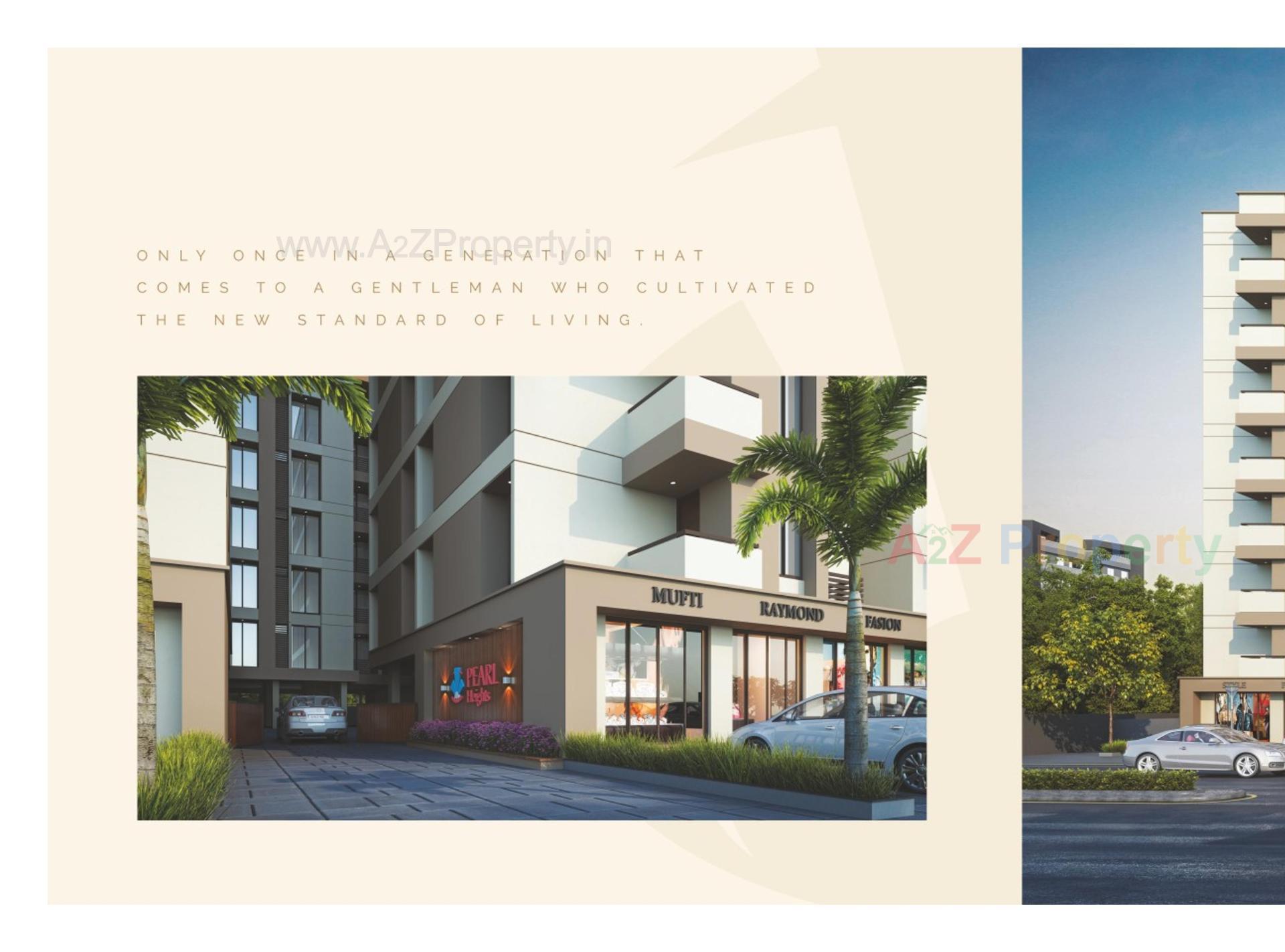 3D Elevation of real estate project Pearl Heights located at City, Vadodara, Gujarat