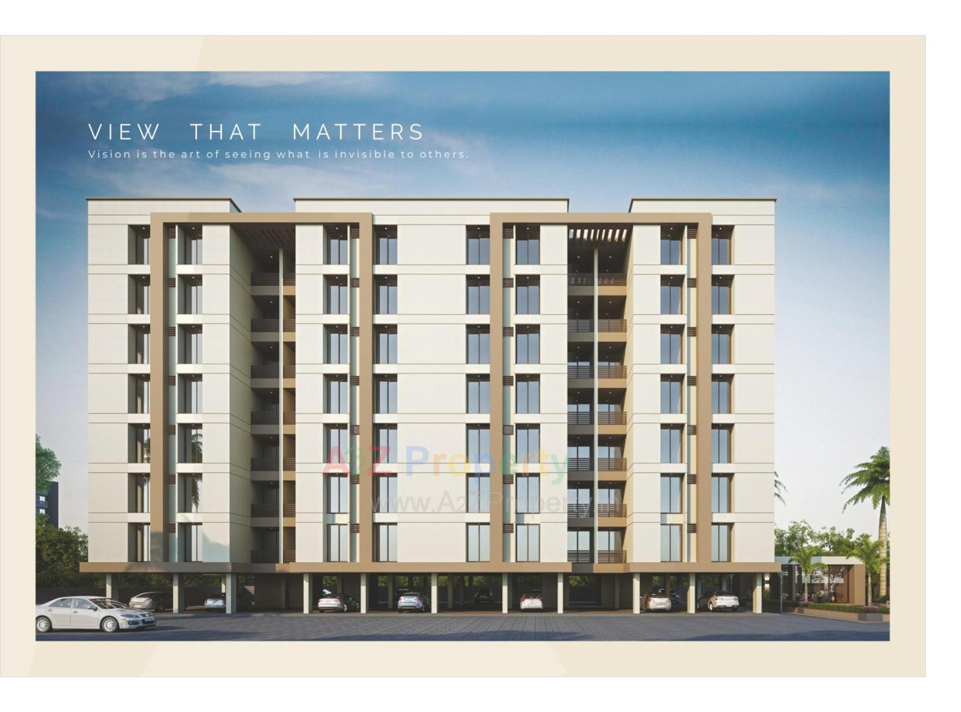 3D Elevation of real estate project Pearl Heights located at City, Vadodara, Gujarat