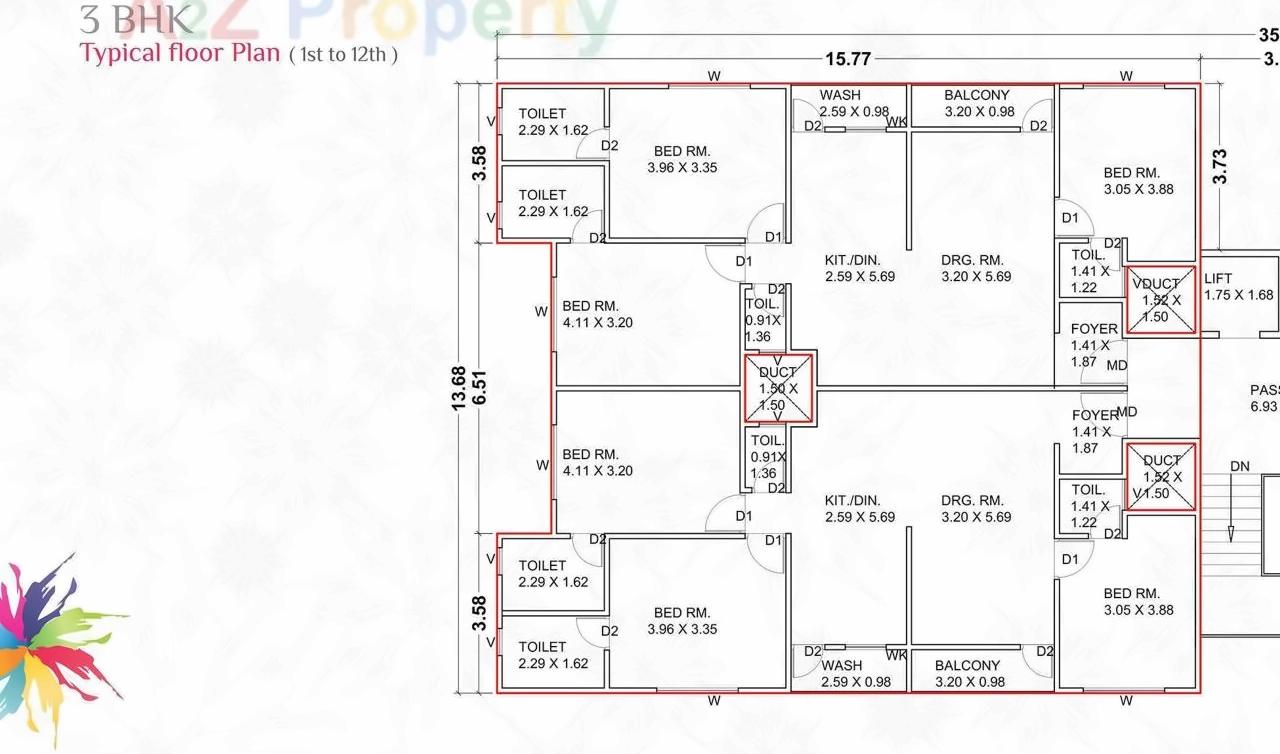  of real estate project Petal Aster located at Bhayli, Vadodara, Gujarat