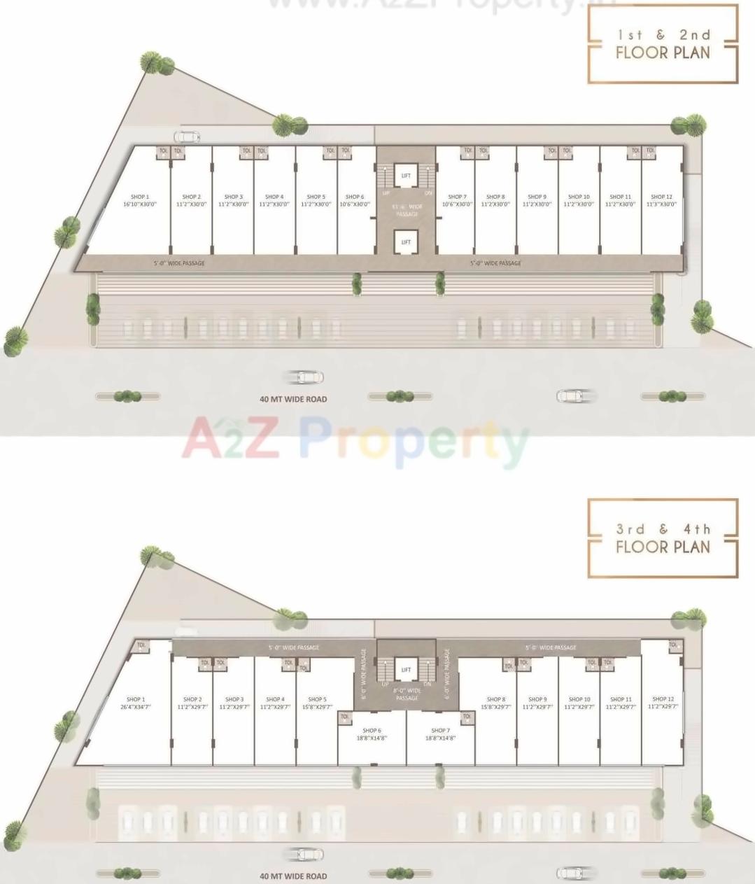 Layout of real estate project Phoenix Prime located at Nagarwada, Vadodara, Gujarat
