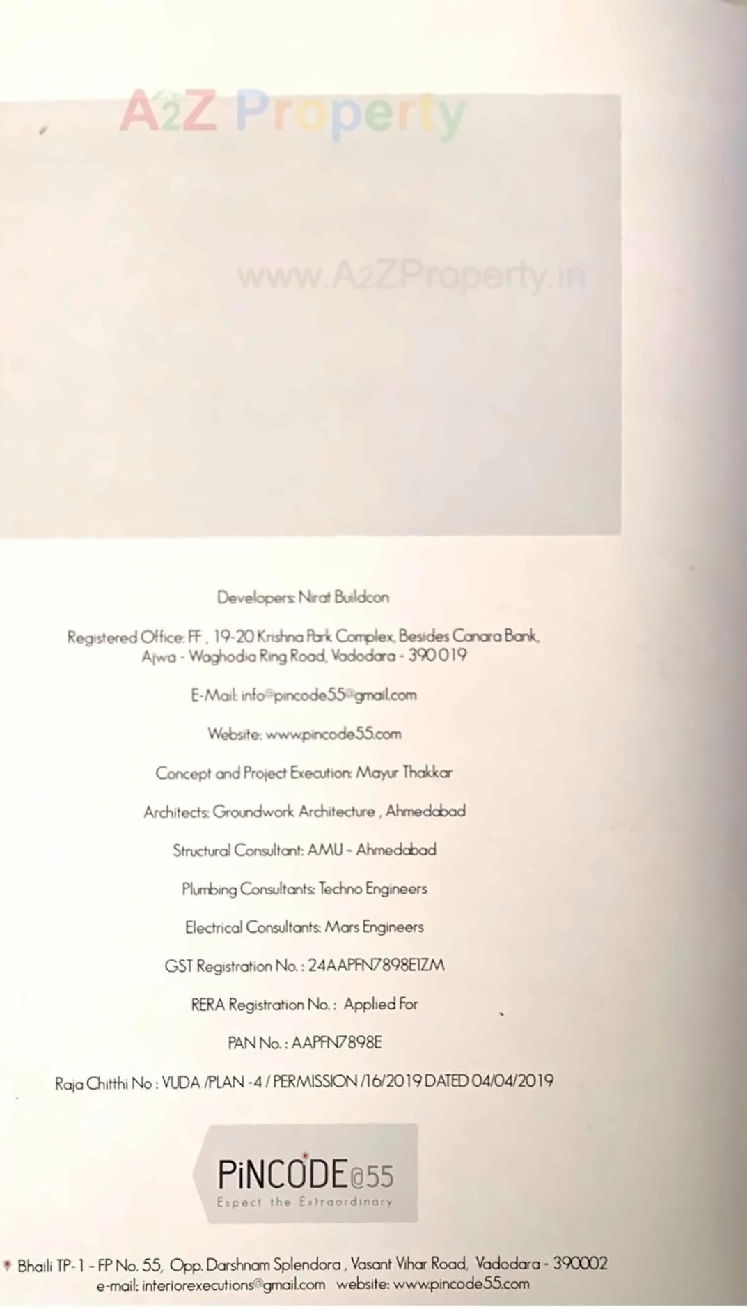  of real estate project Pincode@ located at Bhayali, Vadodara, Gujarat