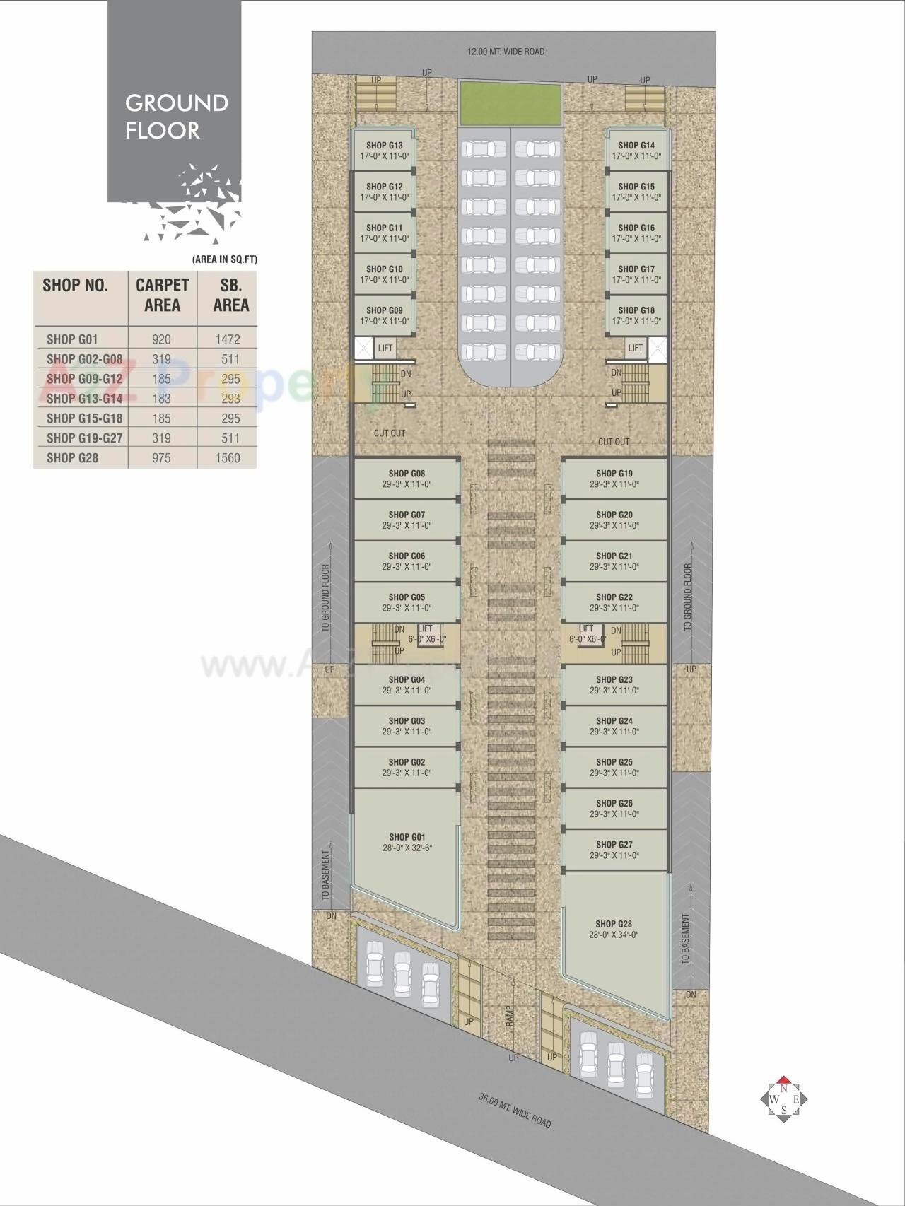 Layout of real estate project Pinnacle Business Park located at Vadodara, Vadodara, Gujarat