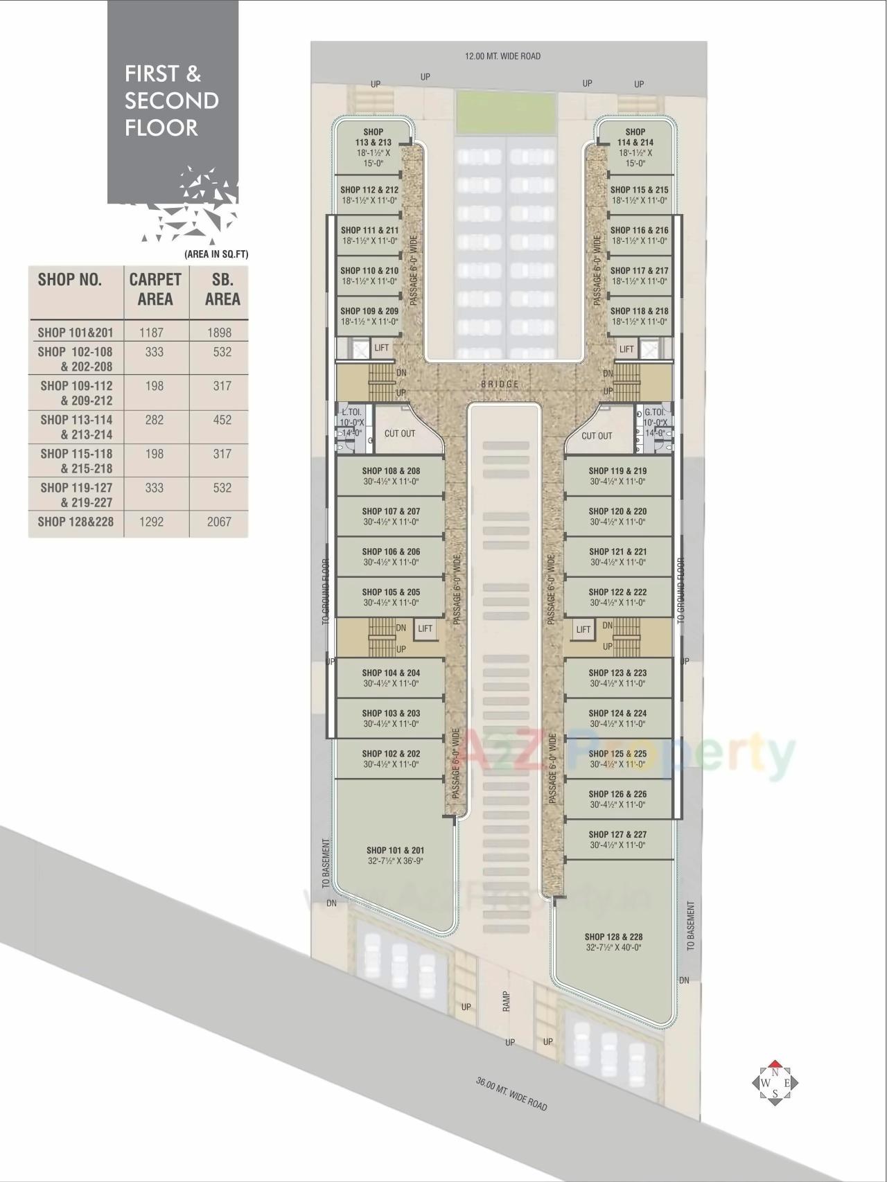 Layout of real estate project Pinnacle Business Park located at Vadodara, Vadodara, Gujarat