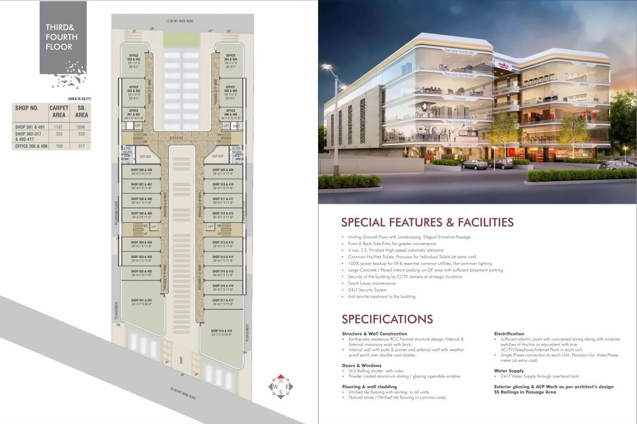 Layout of real estate project Pinnacle Business Park located at Vadodara, Vadodara, Gujarat