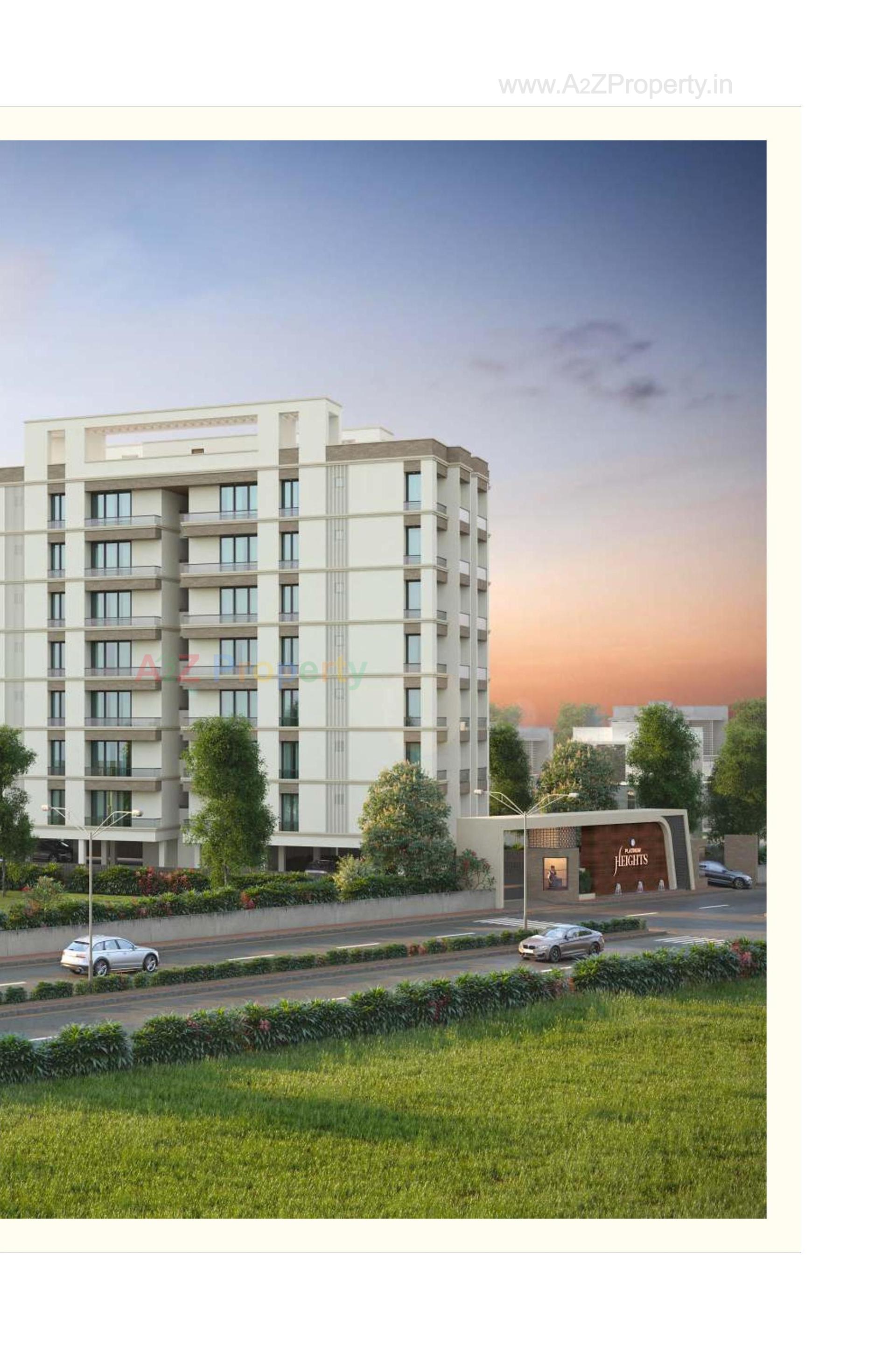 3D Elevation of real estate project Platinum Heights located at Harni, Vadodara, Gujarat
