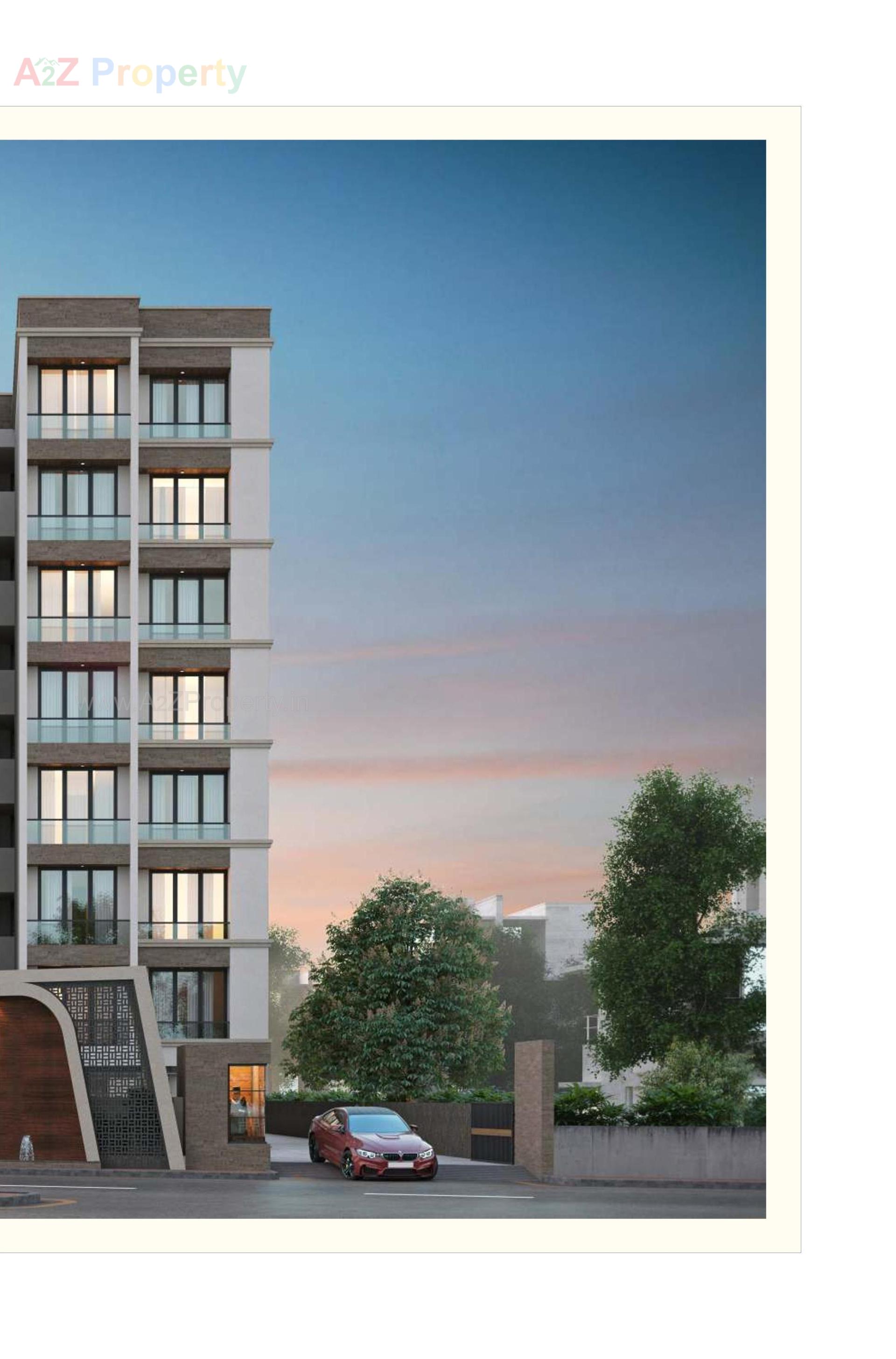 3D Elevation of real estate project Platinum Heights located at Harni, Vadodara, Gujarat