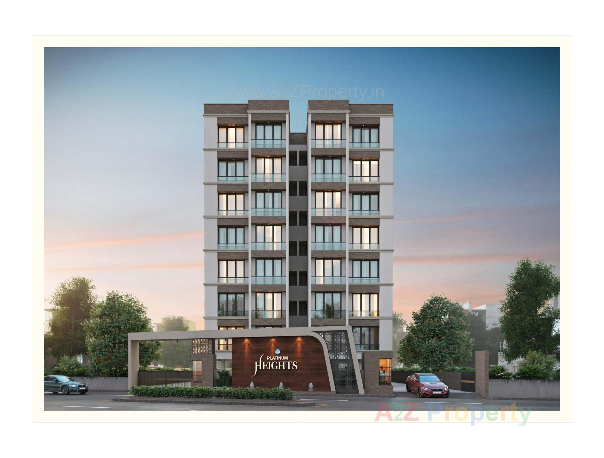3D Elevation of real estate project Platinum Heights located at Harni, Vadodara, Gujarat
