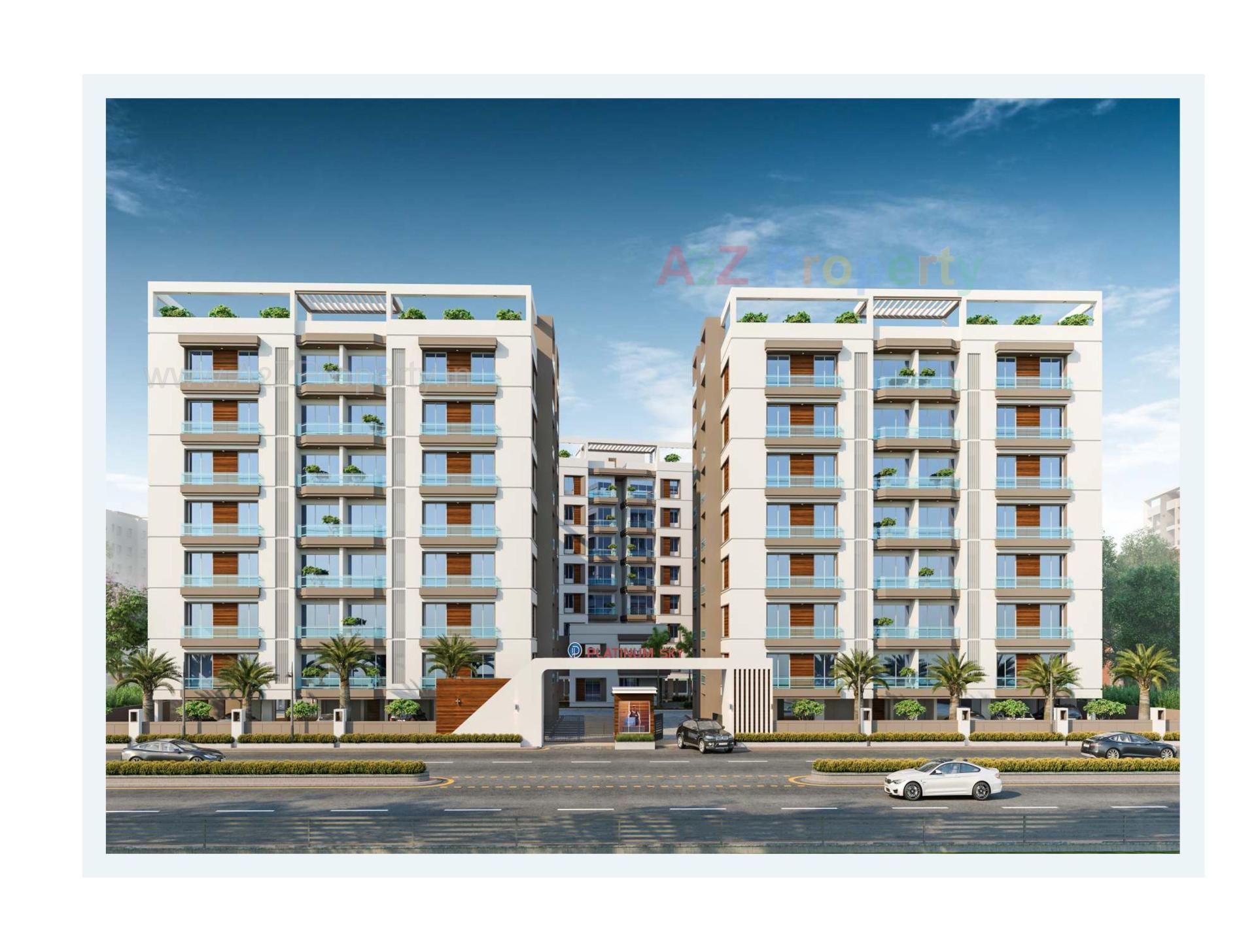 3D Elevation of real estate project Platinum Sky located at Harni, Vadodara, Gujarat