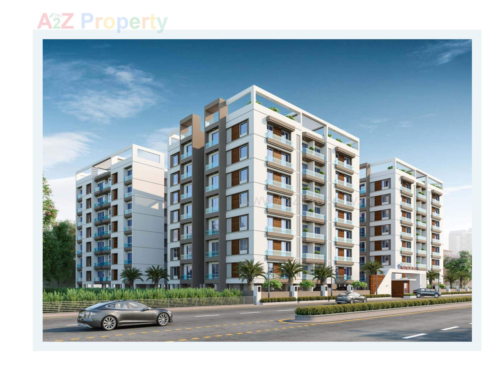 3D Elevation of real estate project Platinum Sky located at Harni, Vadodara, Gujarat