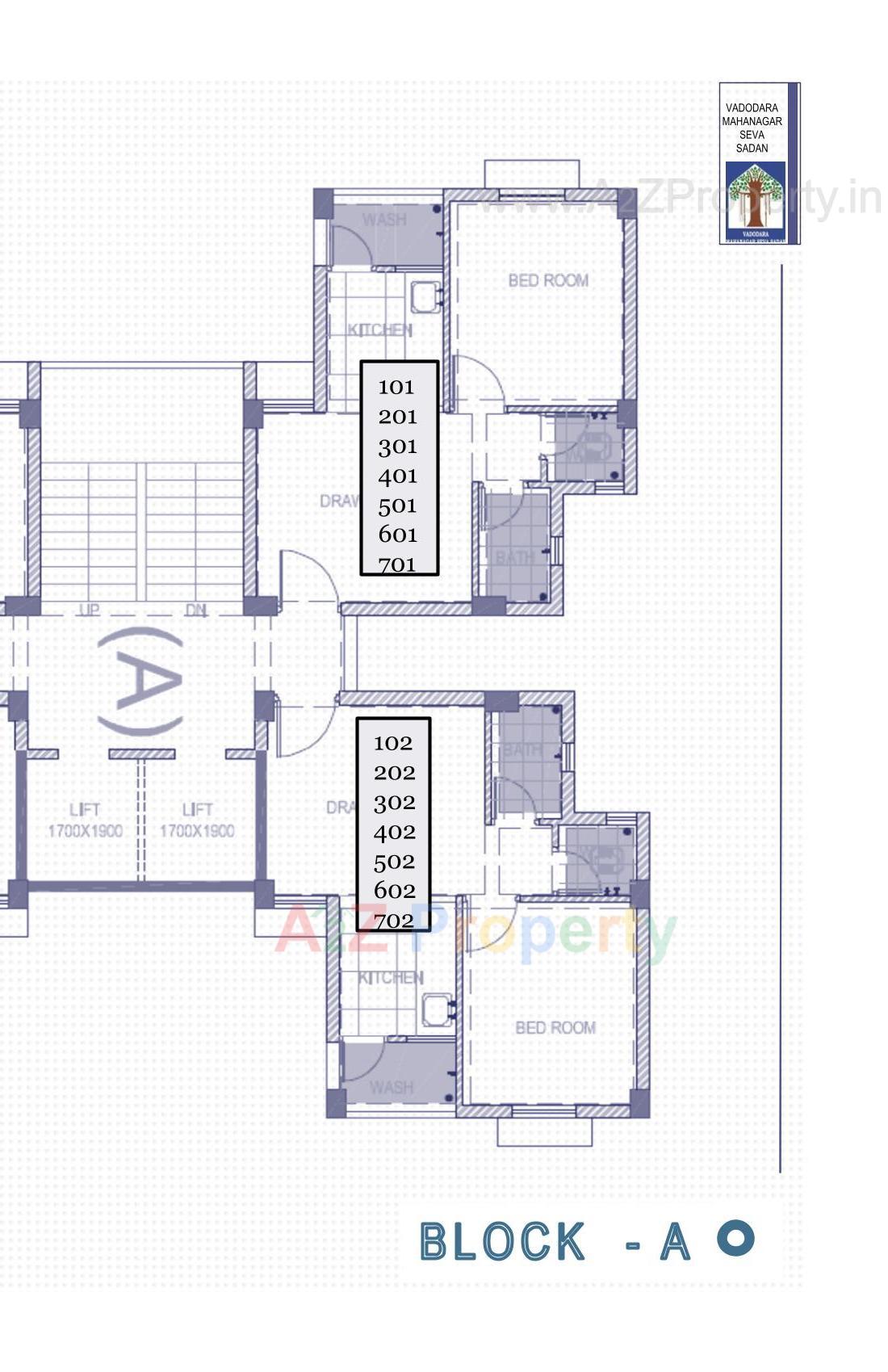 Layout of real estate project Pmay, Ews, Tp 01, Fp 125, Gotri located at Gotri, Vadodara, Gujarat