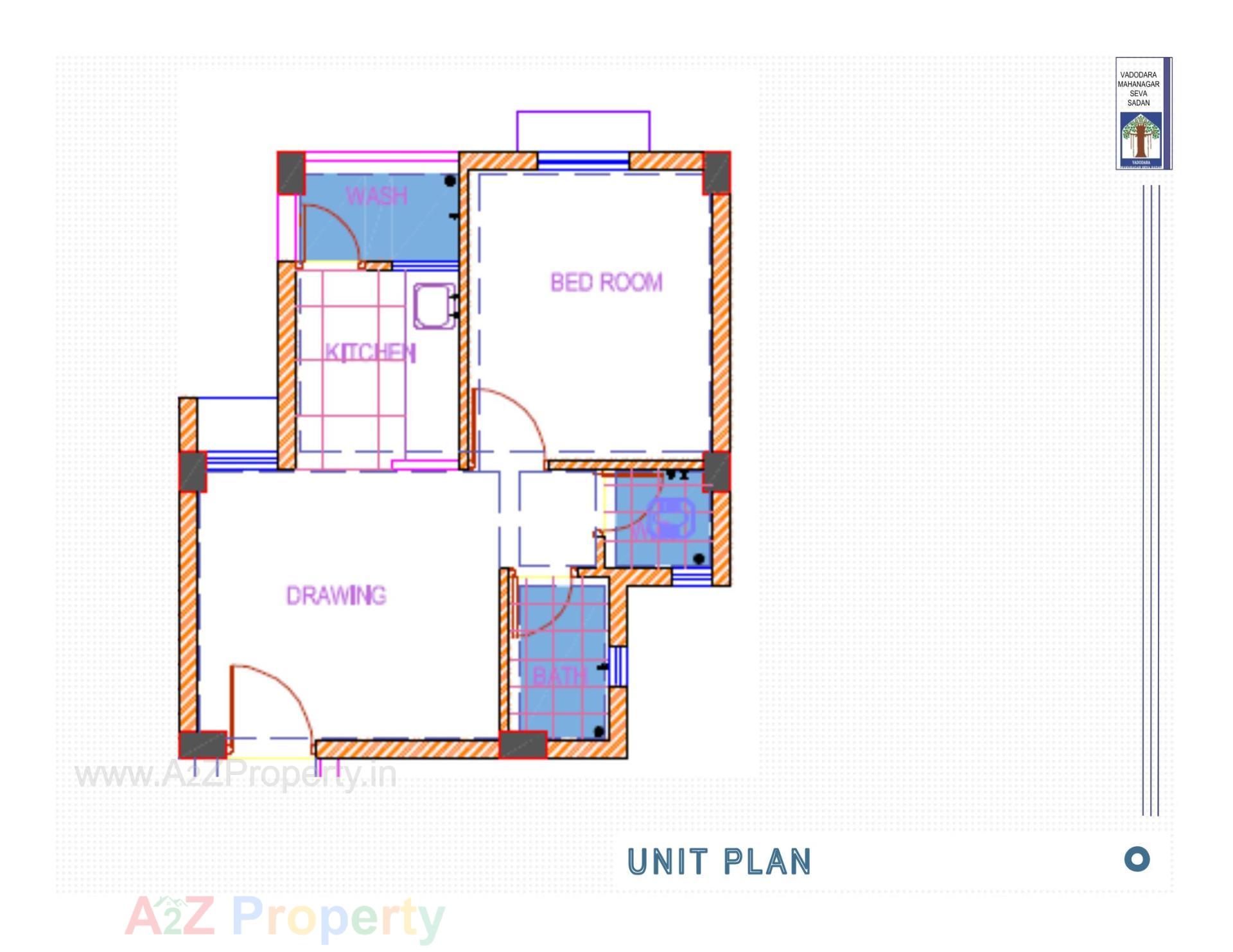 Layout of real estate project Pmay, Ews, Tp 01, Fp 125, Gotri located at Gotri, Vadodara, Gujarat