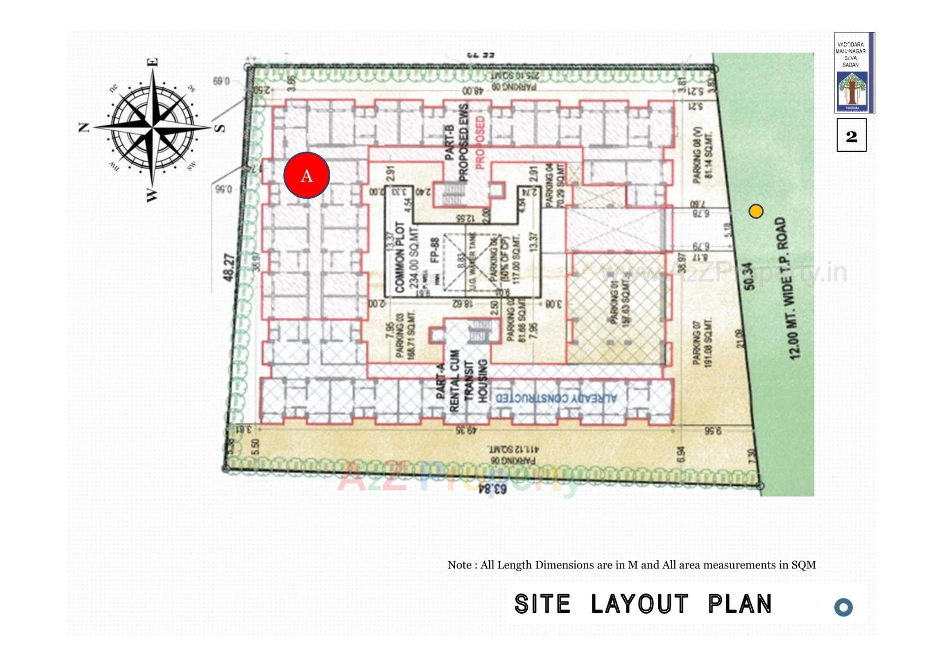 Layout of real estate project Pmay, Ews, Tp 01, Fp 88, Harni located at Harni, Vadodara, Gujarat
