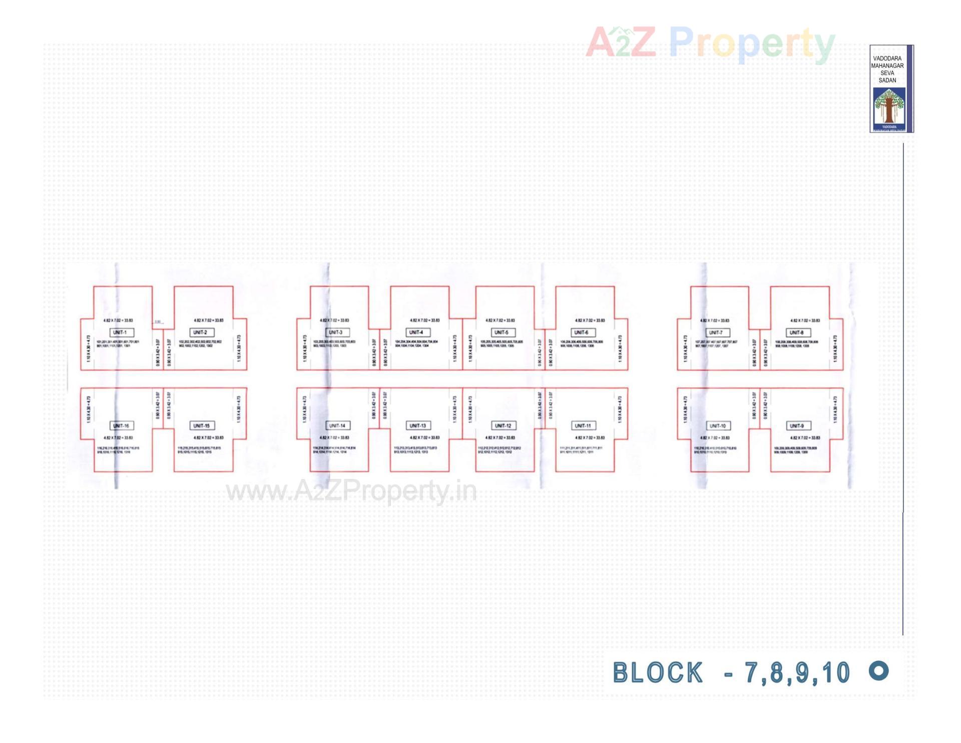 Layout of real estate project Pmay, Ews, Tp 28, Fp 152/1+152/2, R S 585/1 Atladra located at Atladra, Vadodara, Gujarat