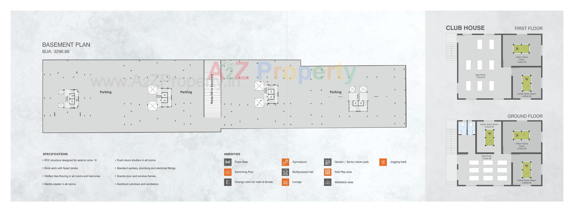 Layout of real estate project Posh Pavilion located at Bil, Vadodara, Gujarat