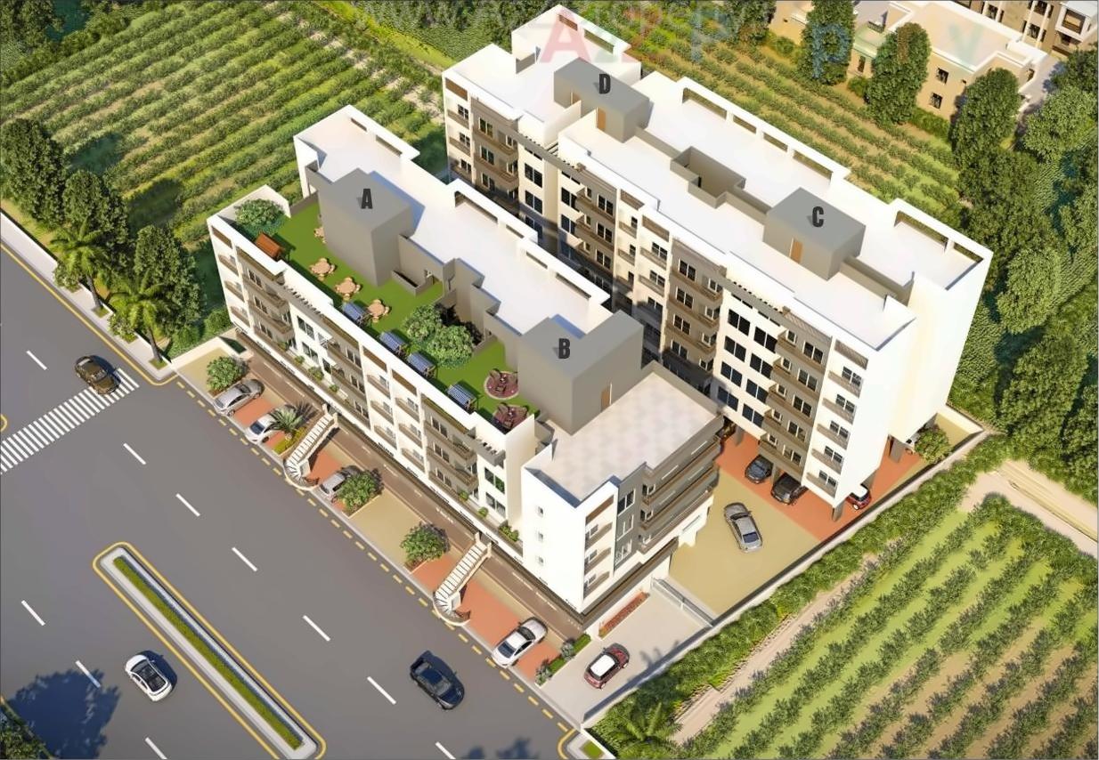 3D Elevation of real estate project Prakruti Greens located at Bhayli, Vadodara, Gujarat