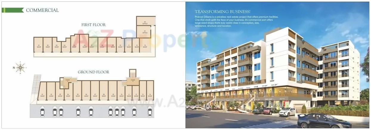 Layout of real estate project Prakruti Greens located at Bhayli, Vadodara, Gujarat