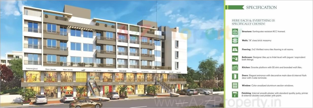 3D Elevation of real estate project Prakruti Greens located at Bhayli, Vadodara, Gujarat