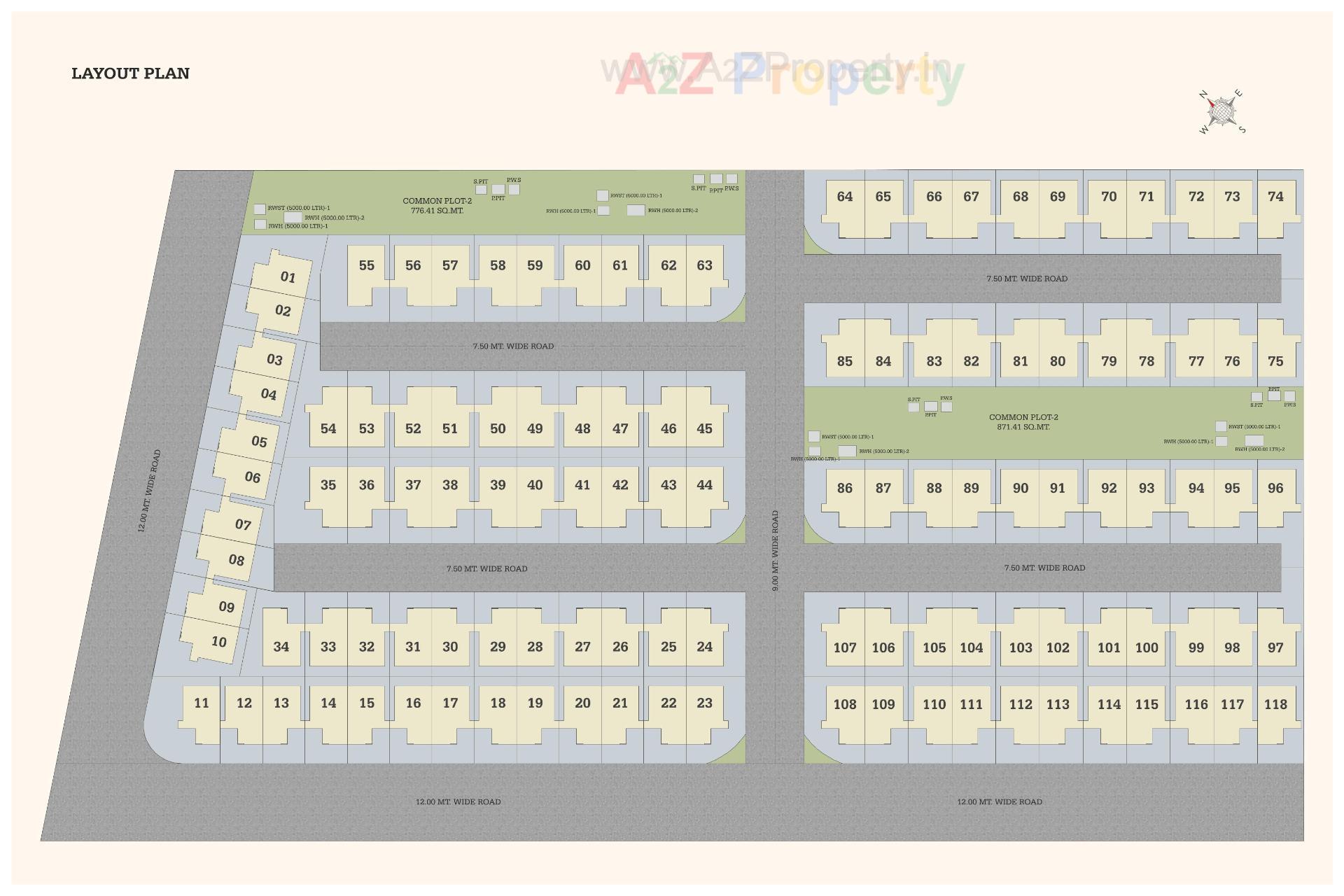 Layout of real estate project Prakruti Harmony located at Bil, Vadodara, Gujarat