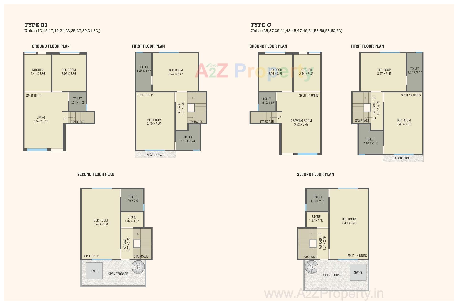 Layout of real estate project Prakruti Harmony located at Bil, Vadodara, Gujarat