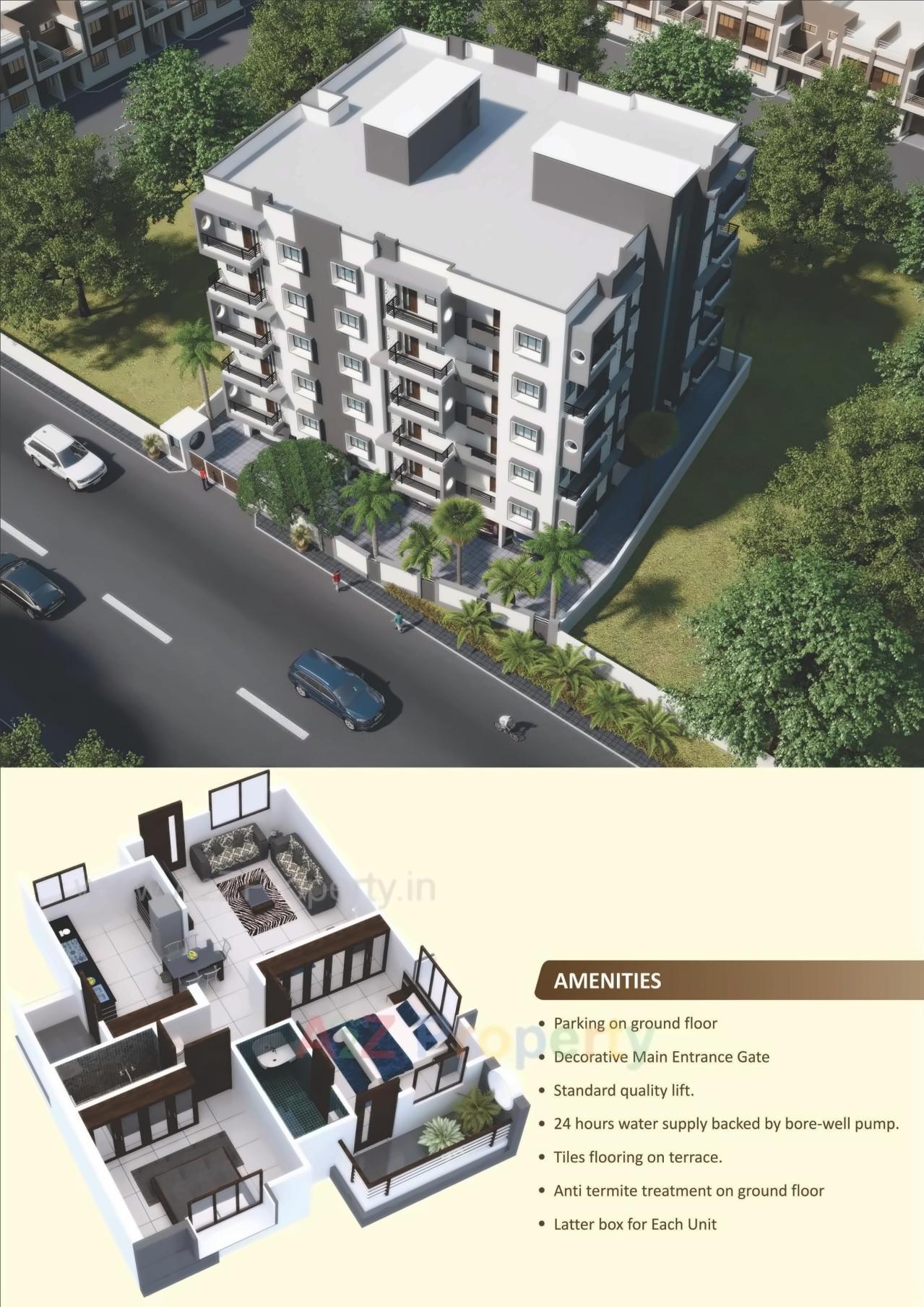 3D Elevation of real estate project Pramukh Darshan Height located at Danteshwar, Vadodara, Gujarat