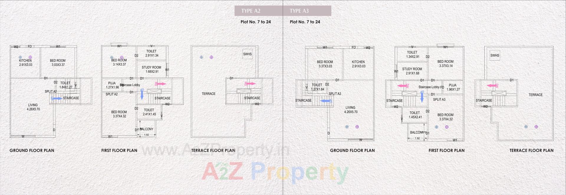 Layout of real estate project Pramukh Darshan located at Danteshwar, Vadodara, Gujarat
