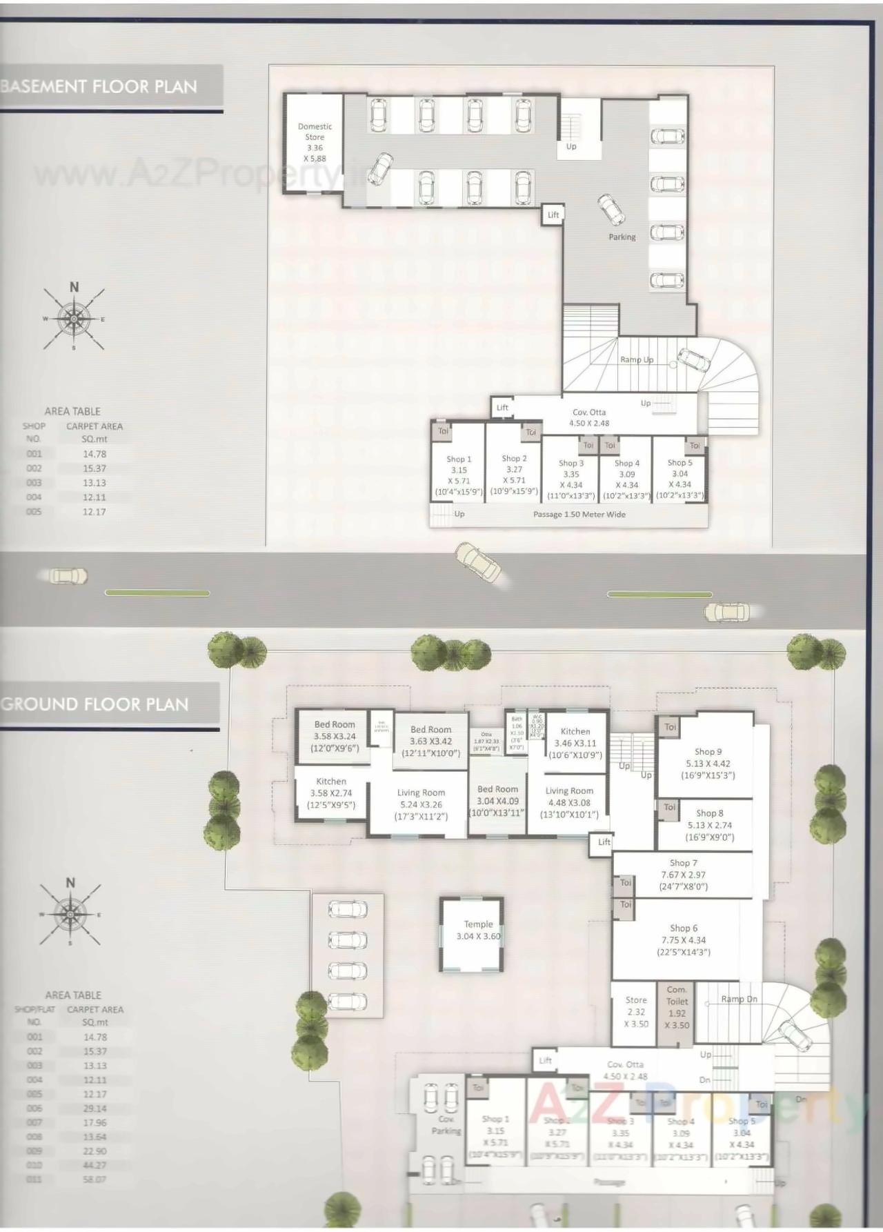 Layout of real estate project Pranami Complex located at Kasba, Vadodara, Gujarat