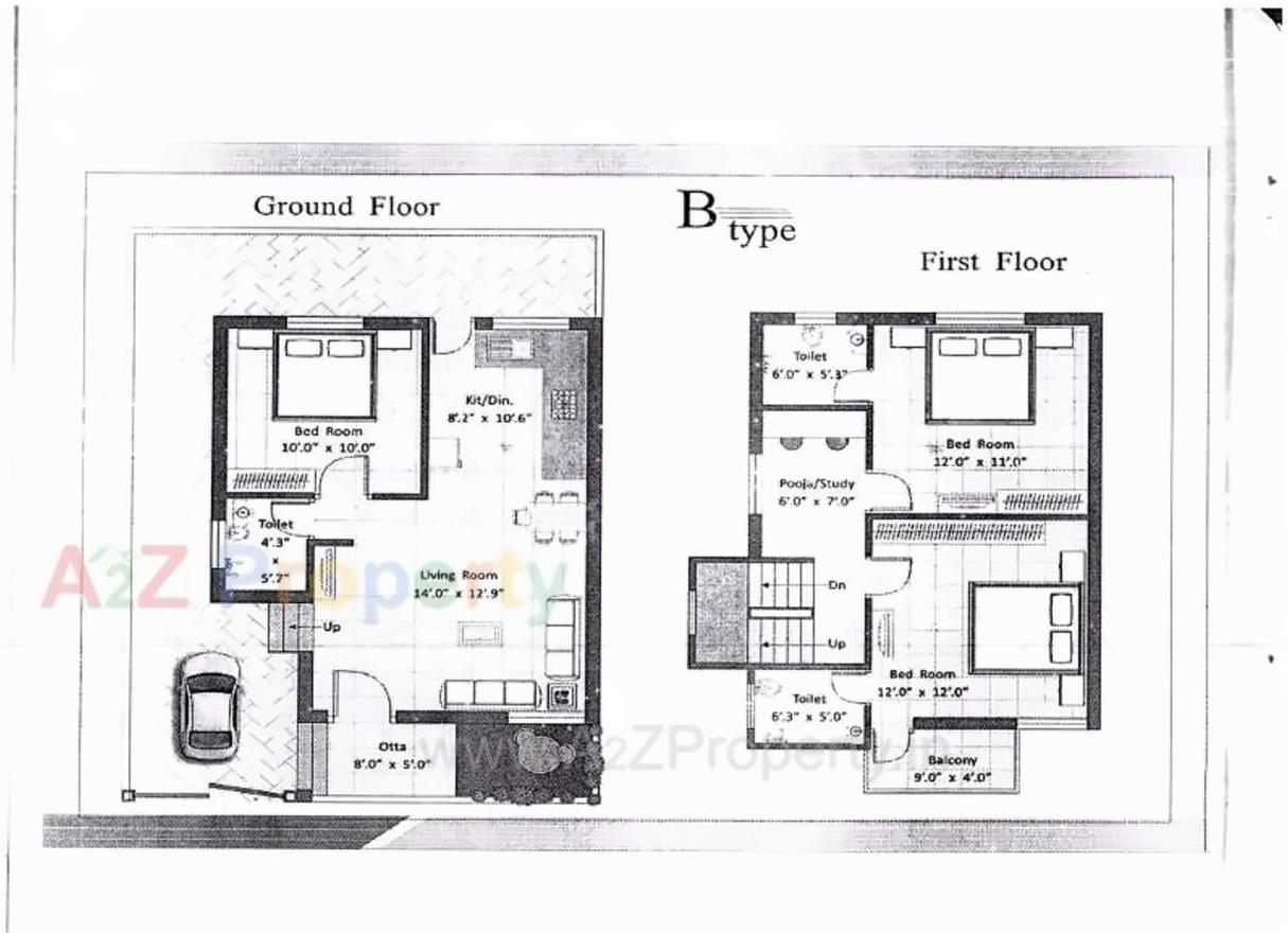 Layout of real estate project Pranav Bungalows located at Bapod, Vadodara, Gujarat