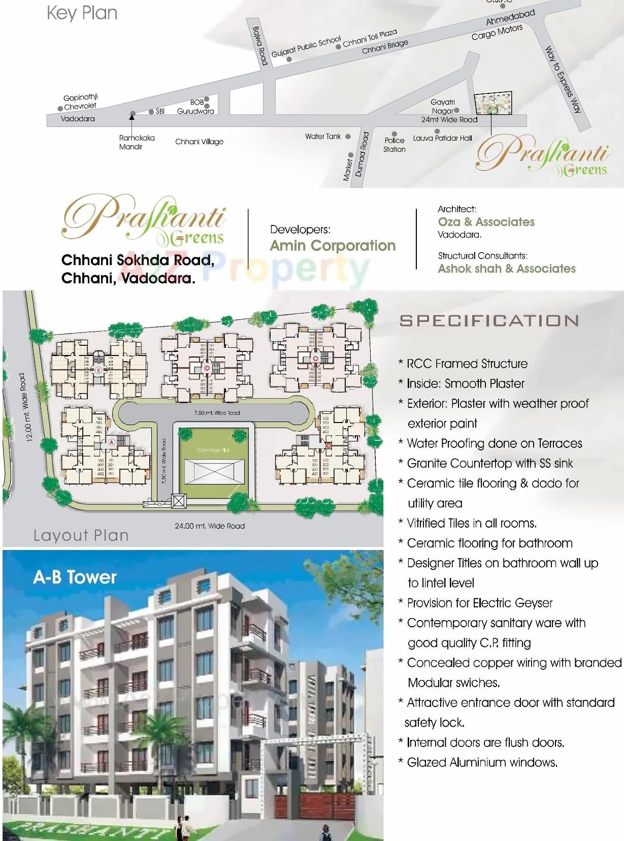  of real estate project Prashanti Greens located at Chhani, Vadodara, Gujarat