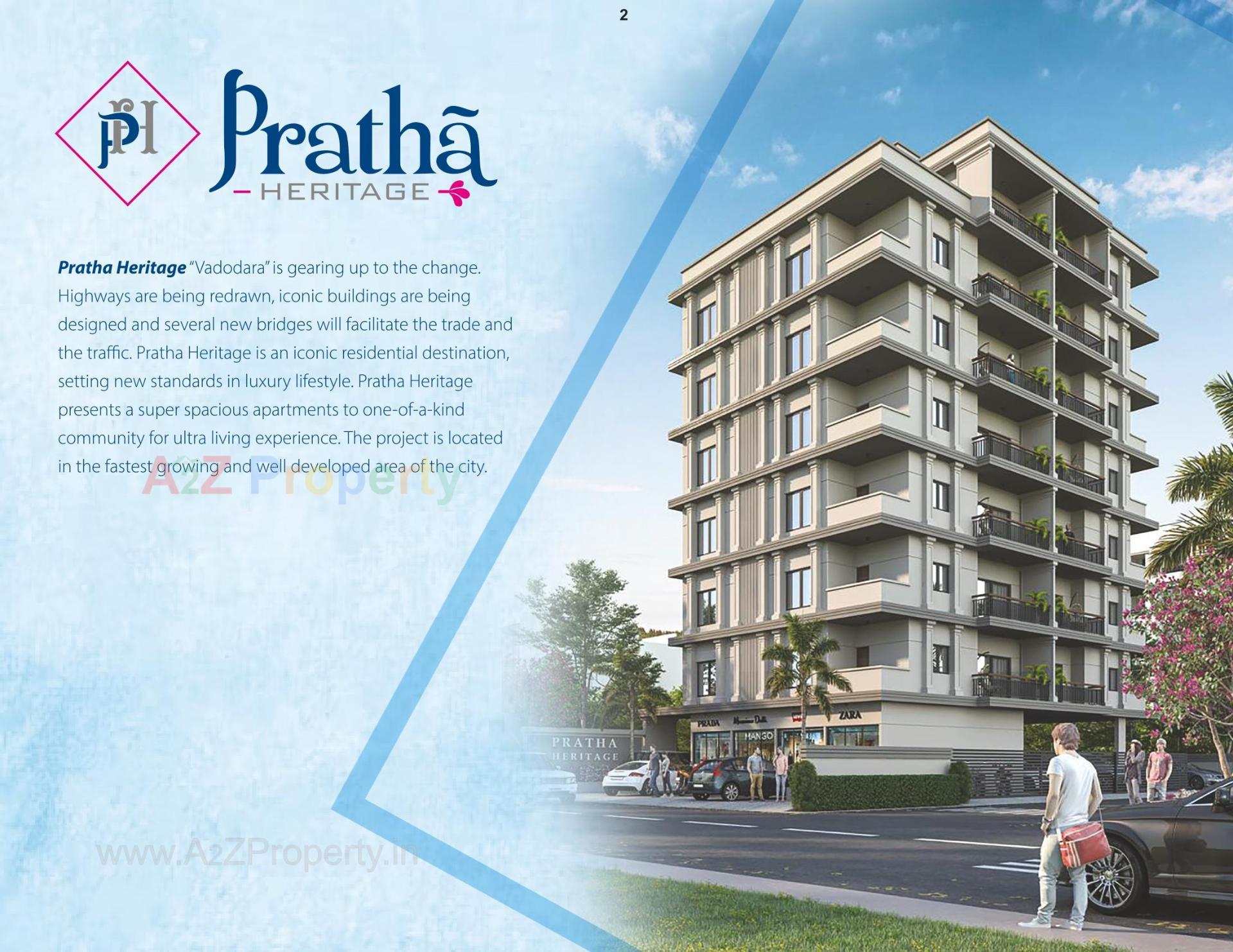 3D Elevation of real estate project Pratha Heritage located at Bill, Vadodara, Gujarat