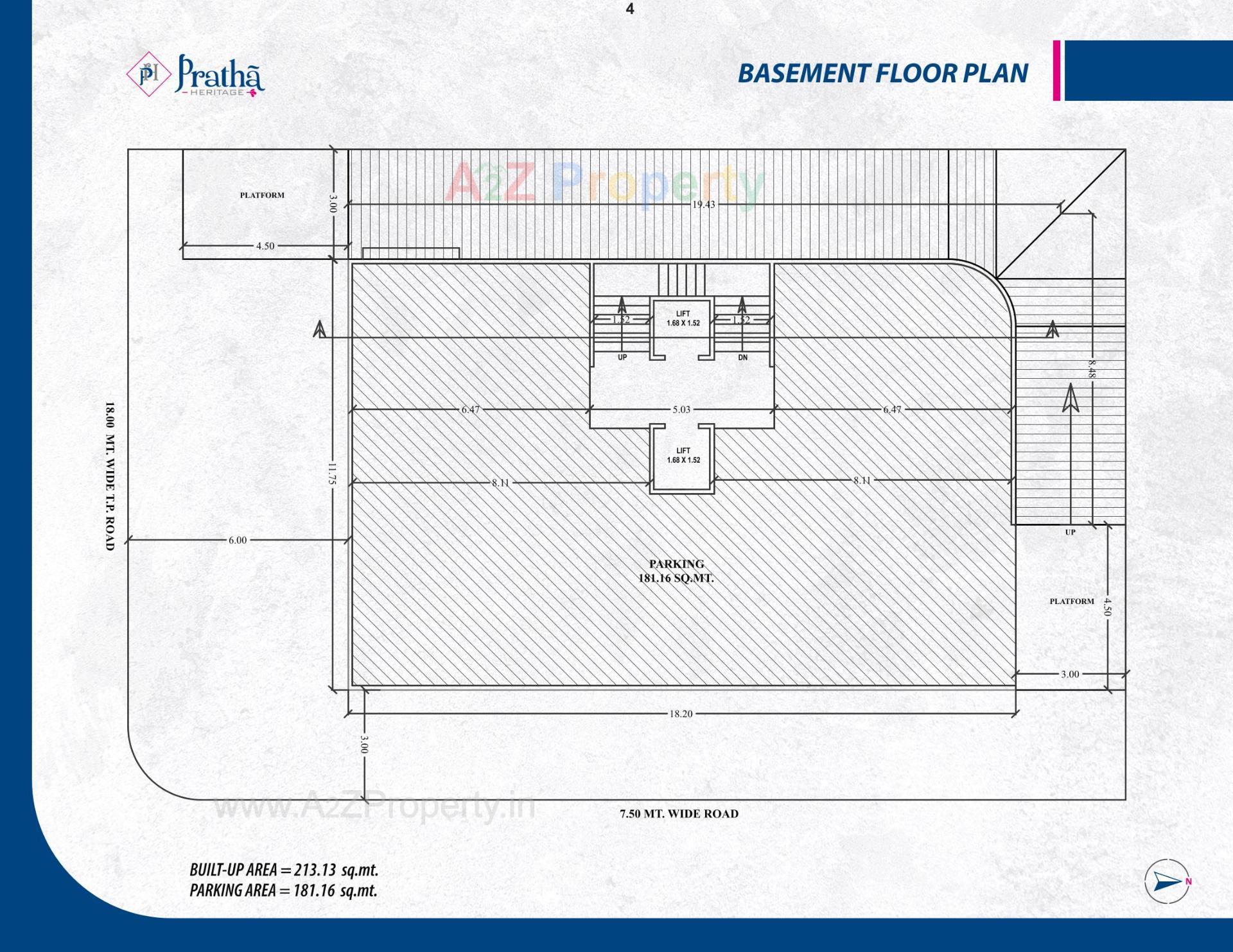 Layout of real estate project Pratha Heritage located at Bill, Vadodara, Gujarat