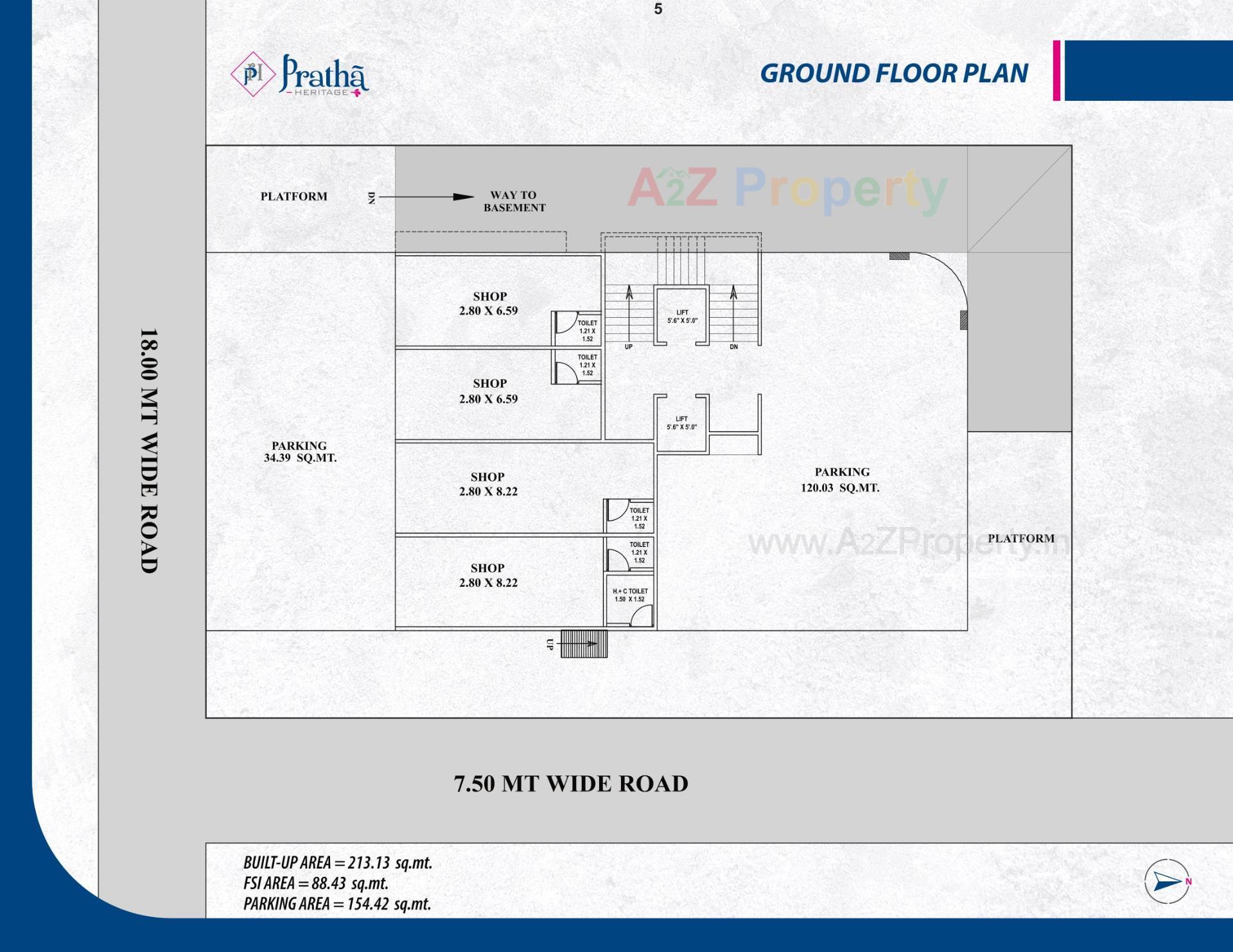 Layout of real estate project Pratha Heritage located at Bill, Vadodara, Gujarat