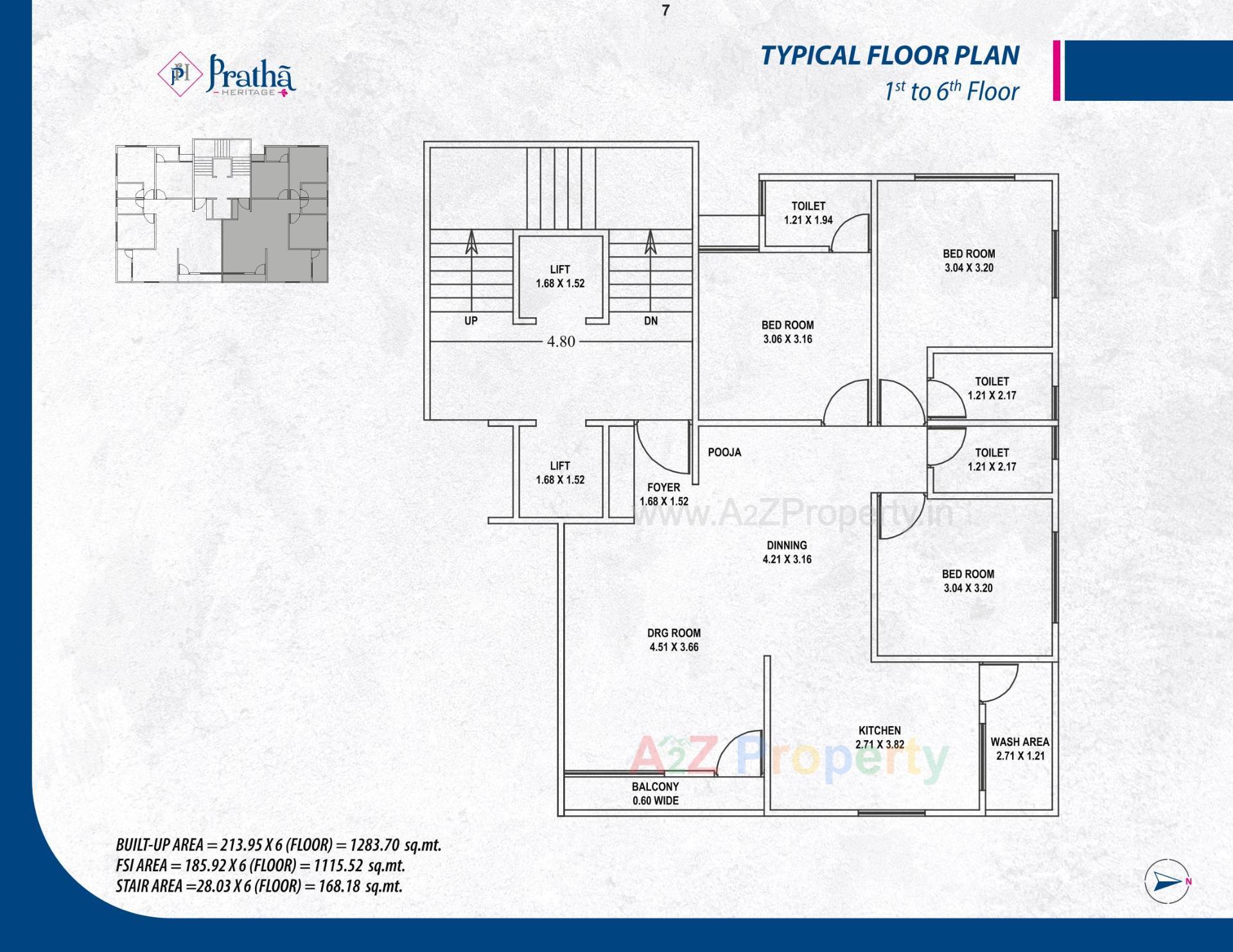 Layout of real estate project Pratha Heritage located at Bill, Vadodara, Gujarat