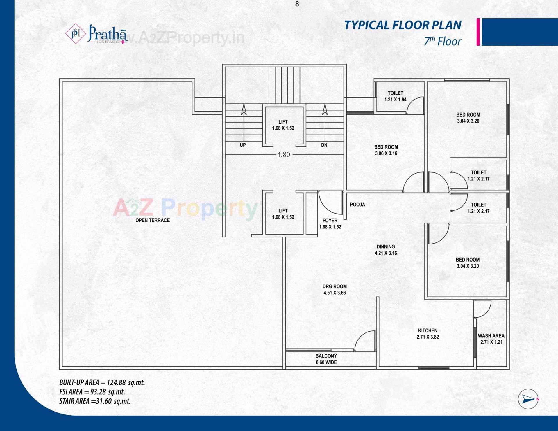 Layout of real estate project Pratha Heritage located at Bill, Vadodara, Gujarat