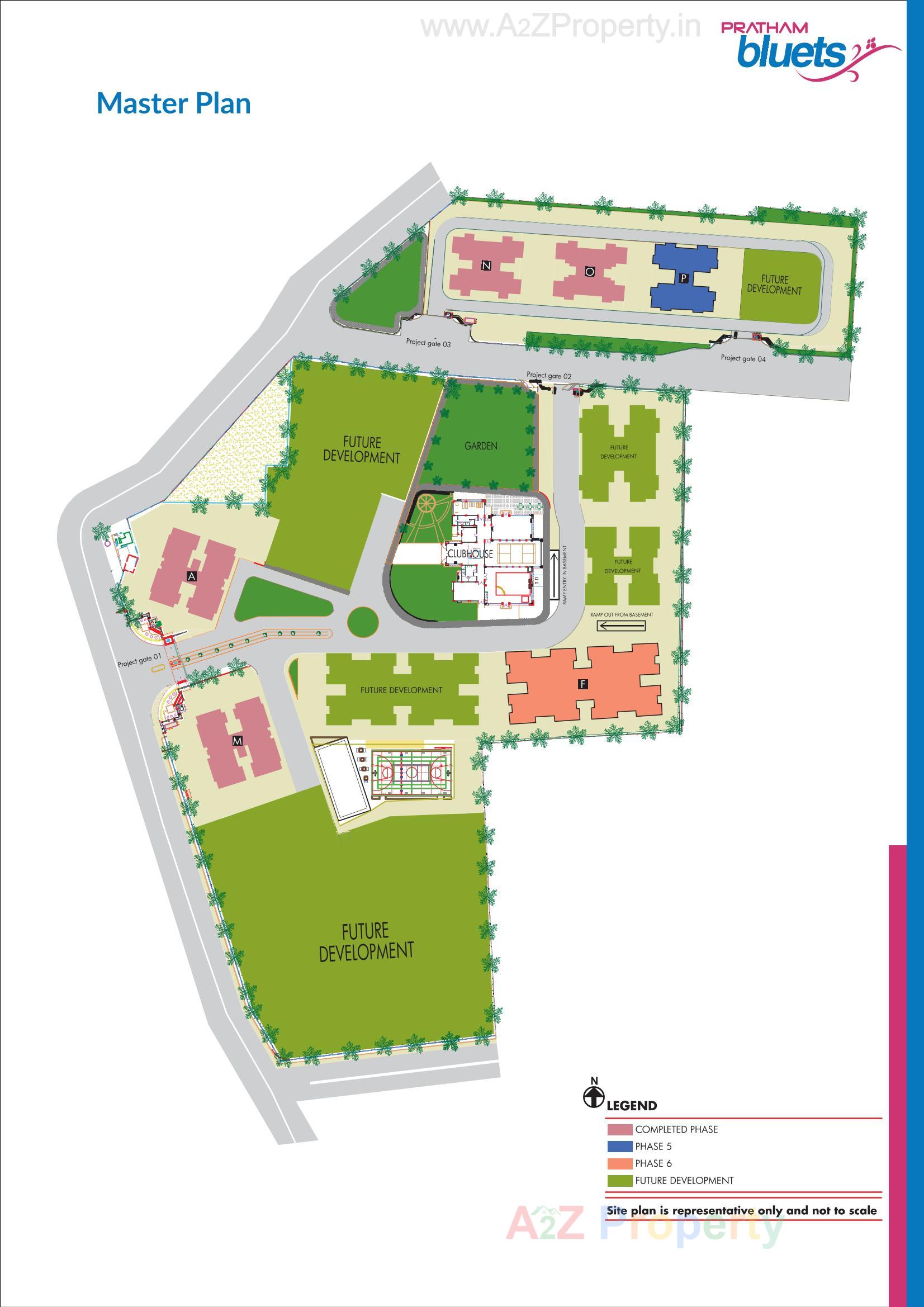 Layout of real estate project Pratham Bluets located at Gotri, Vadodara, Gujarat