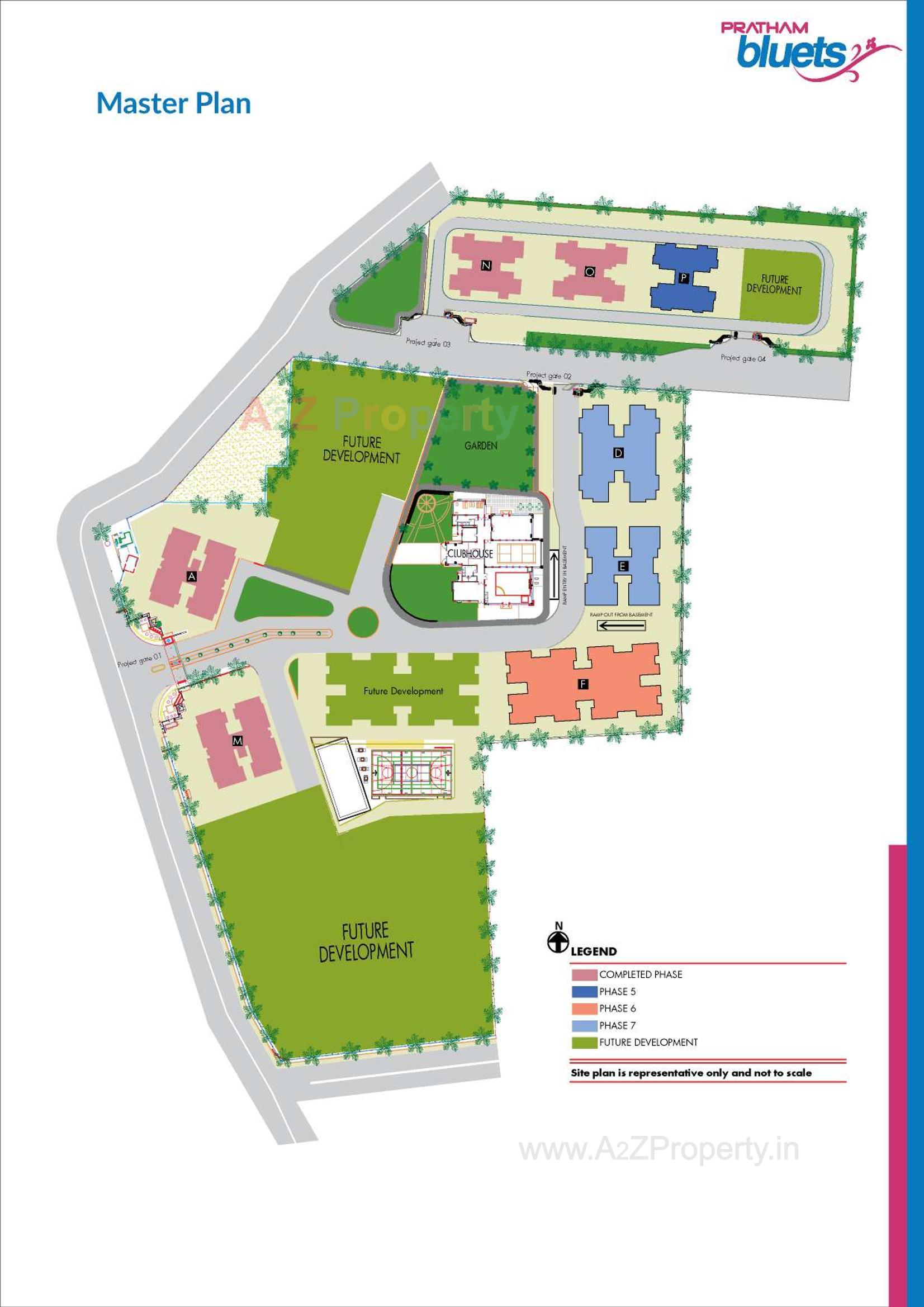 Layout of real estate project Pratham Bluets located at Gotri, Vadodara, Gujarat