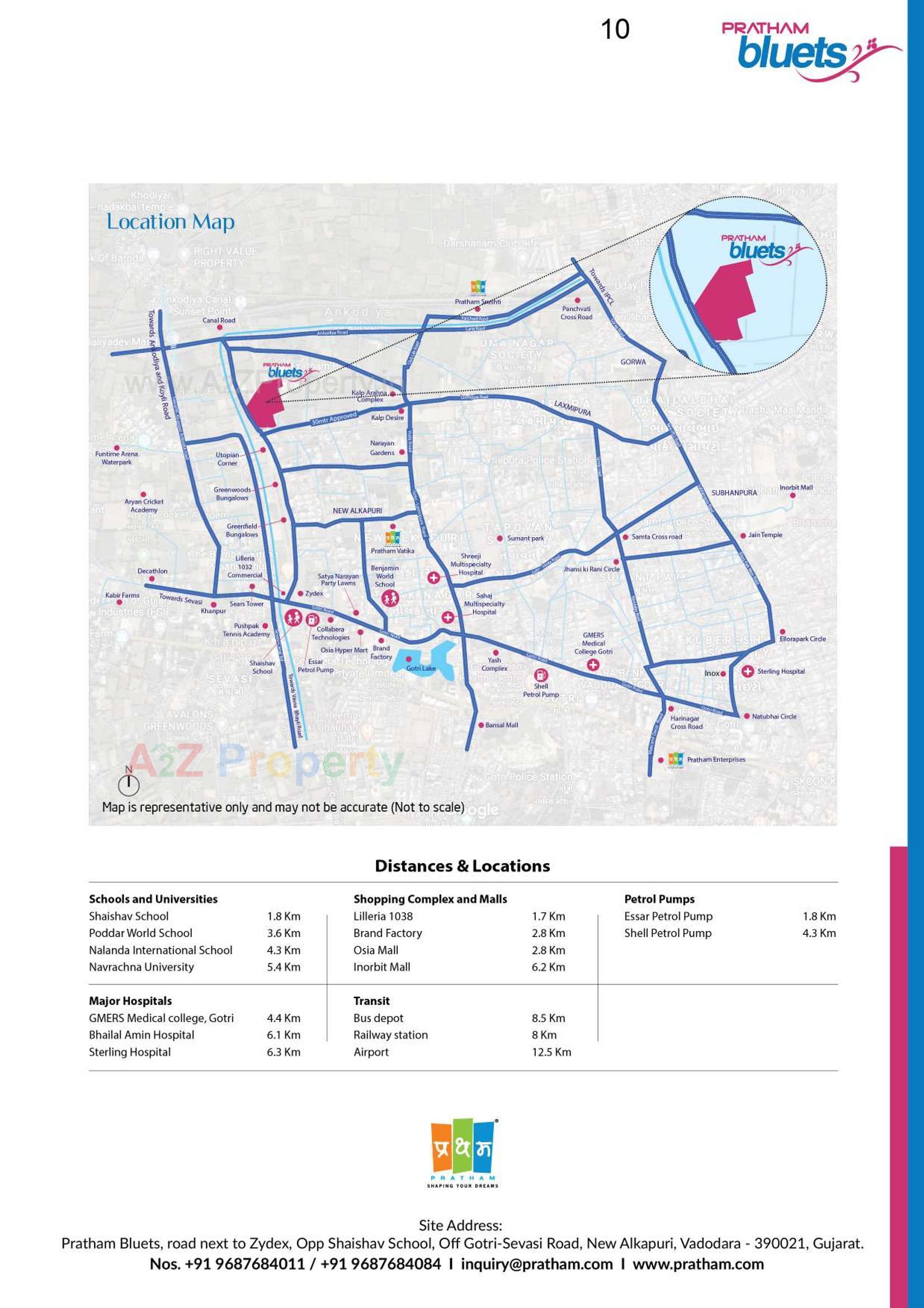  of real estate project Pratham Bluets located at Gotri, Vadodara, Gujarat