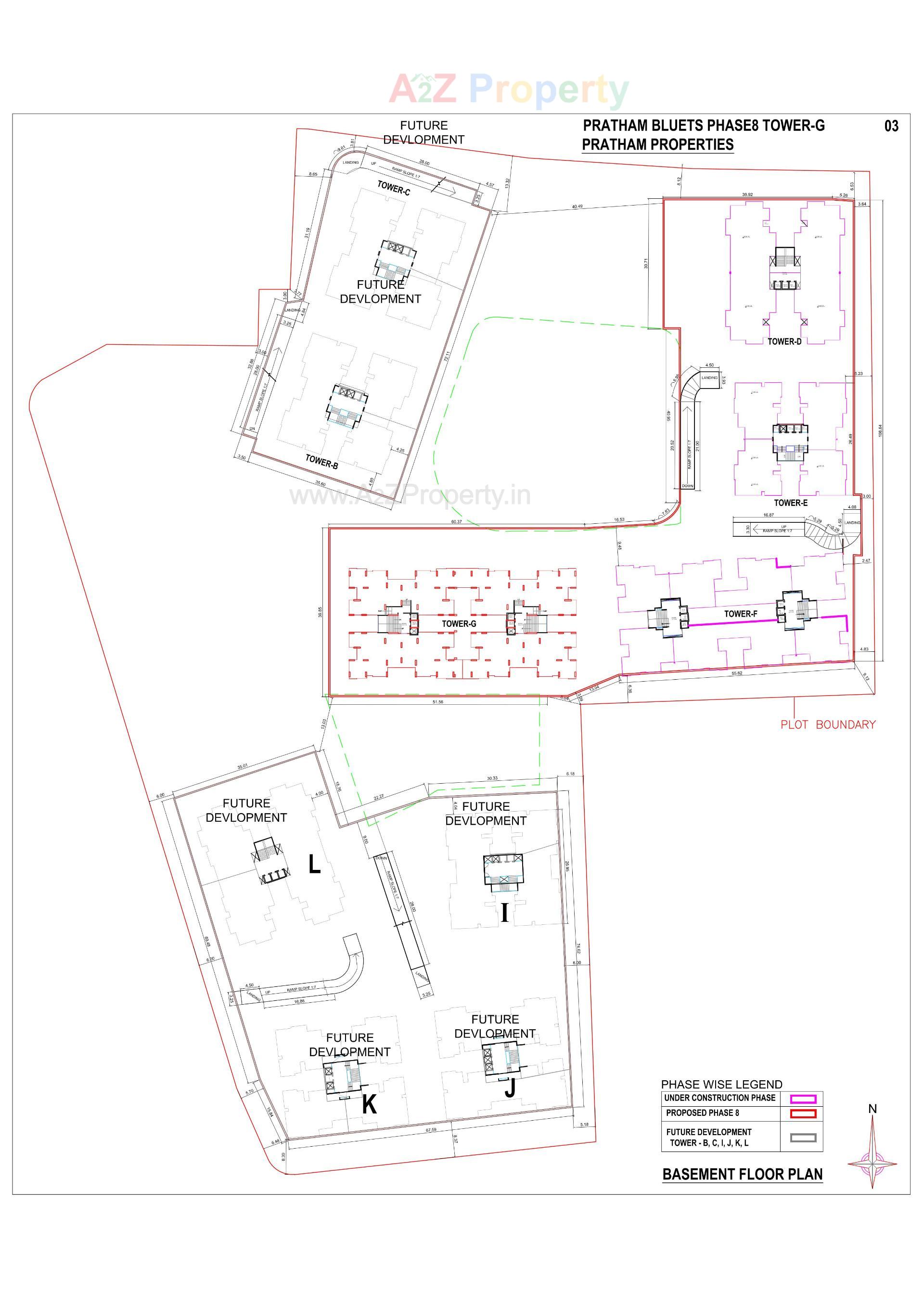 Layout of real estate project Pratham Bluets located at Gotri, Vadodara, Gujarat