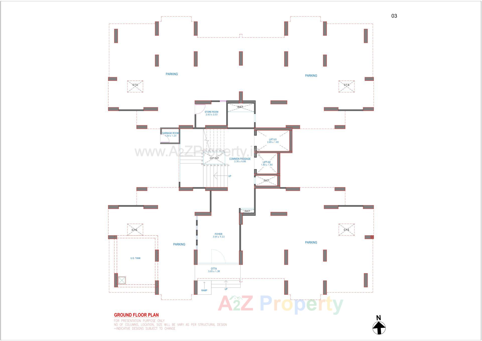 Layout of real estate project Pratham Bluets located at Gotri, Vadodara, Gujarat