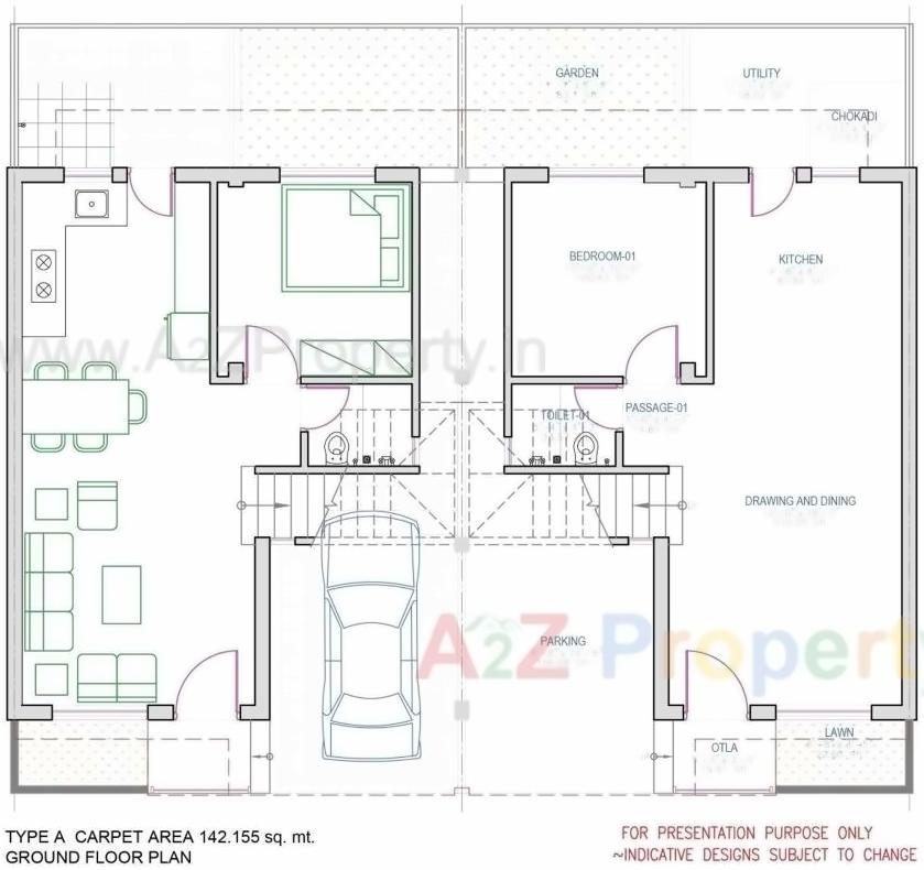 Layout of real estate project Pratham Ivy located at Bhayli, Vadodara, Gujarat