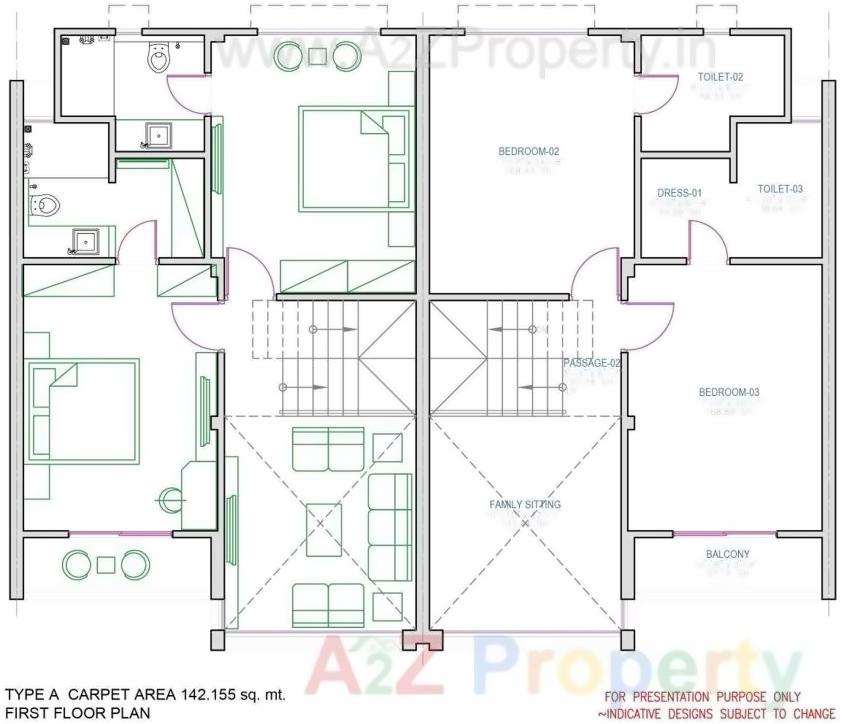 Layout of real estate project Pratham Ivy located at Bhayli, Vadodara, Gujarat
