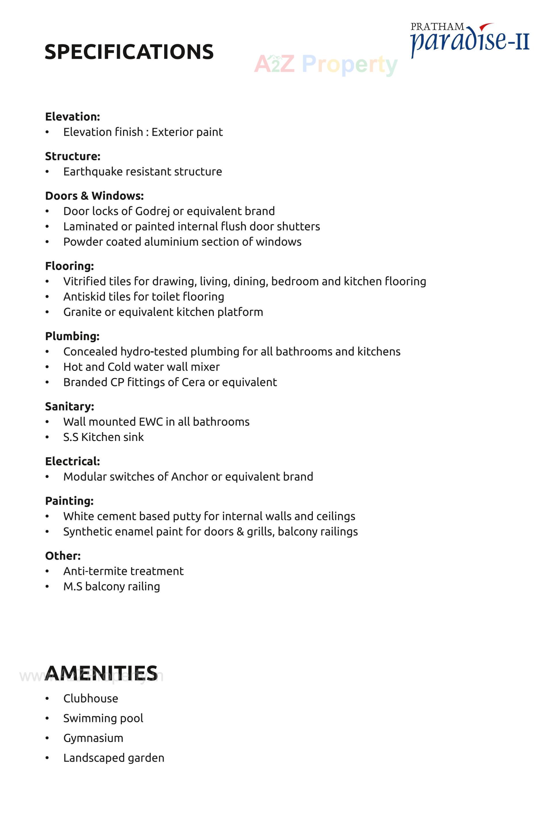  of real estate project Pratham Paradise 0 located at Tarsali, Vadodara, Gujarat